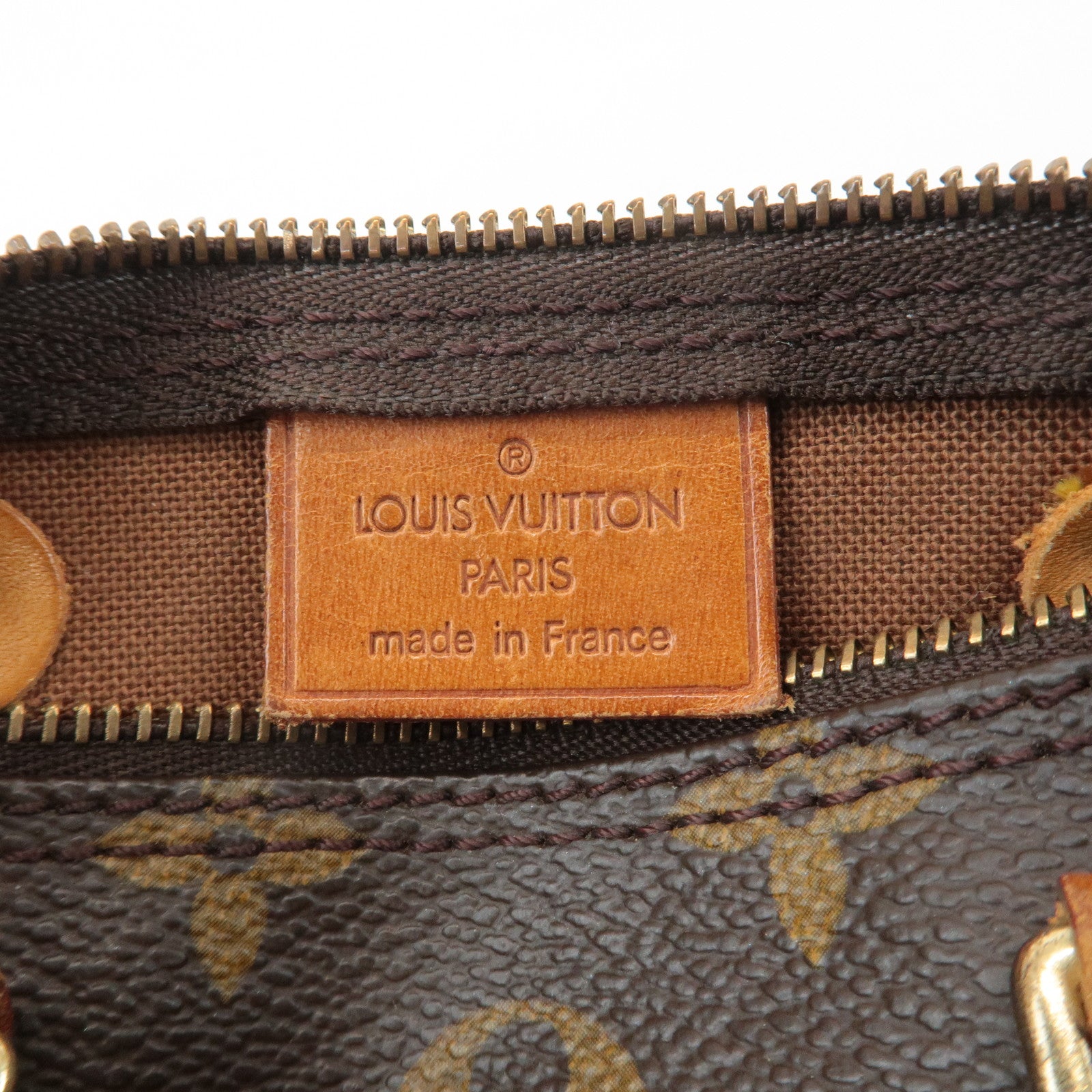 Louis Vuitton Monogram Mini Speedy Hand Bag Brown M41534 Used