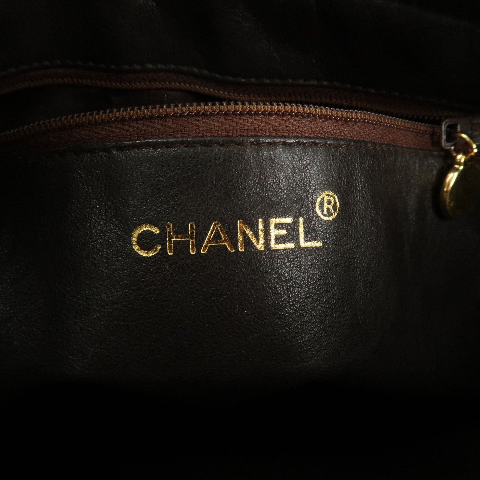 CHANEL Matelasse Suede Shoulder Bag Brown Gold Hardware