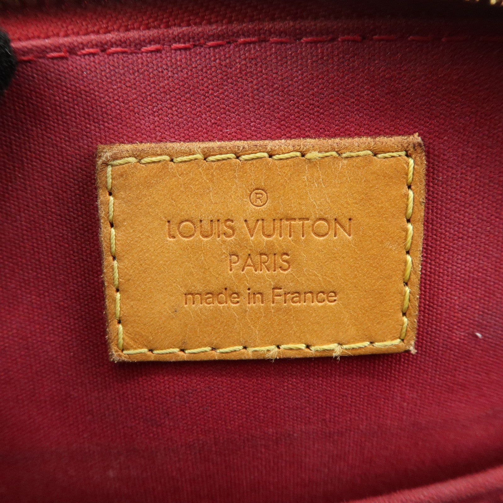 Louis Vuitton Monogram Vernis Alma BB 2Way Bag Red M91606