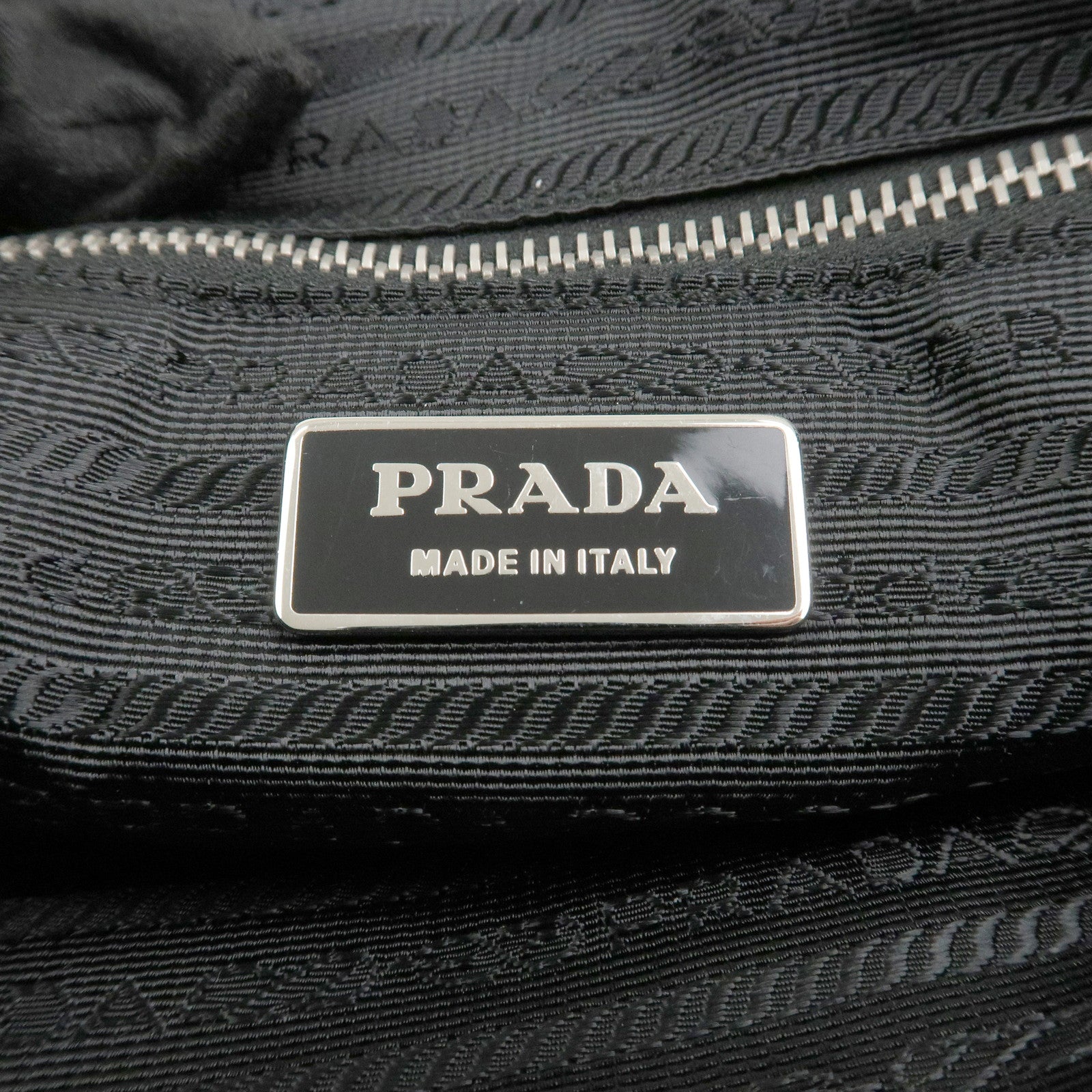 PRADA Crispy Nylon Leather Shoulder Bag Black BR3808 Used