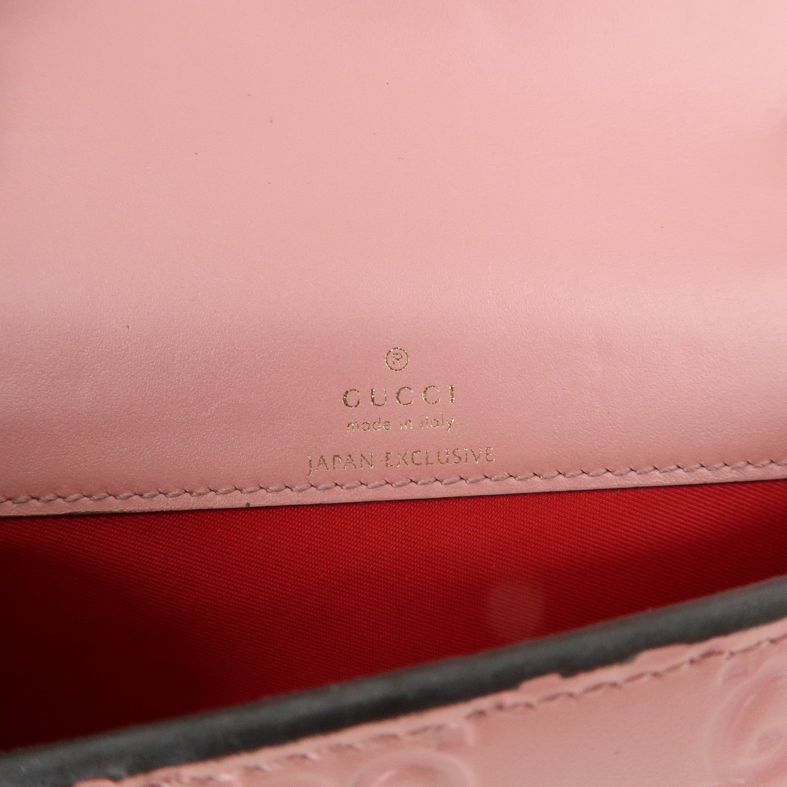 GUCCI Guccissima Leather Cherry Chain Mini Shoulder Bag 481291 Used