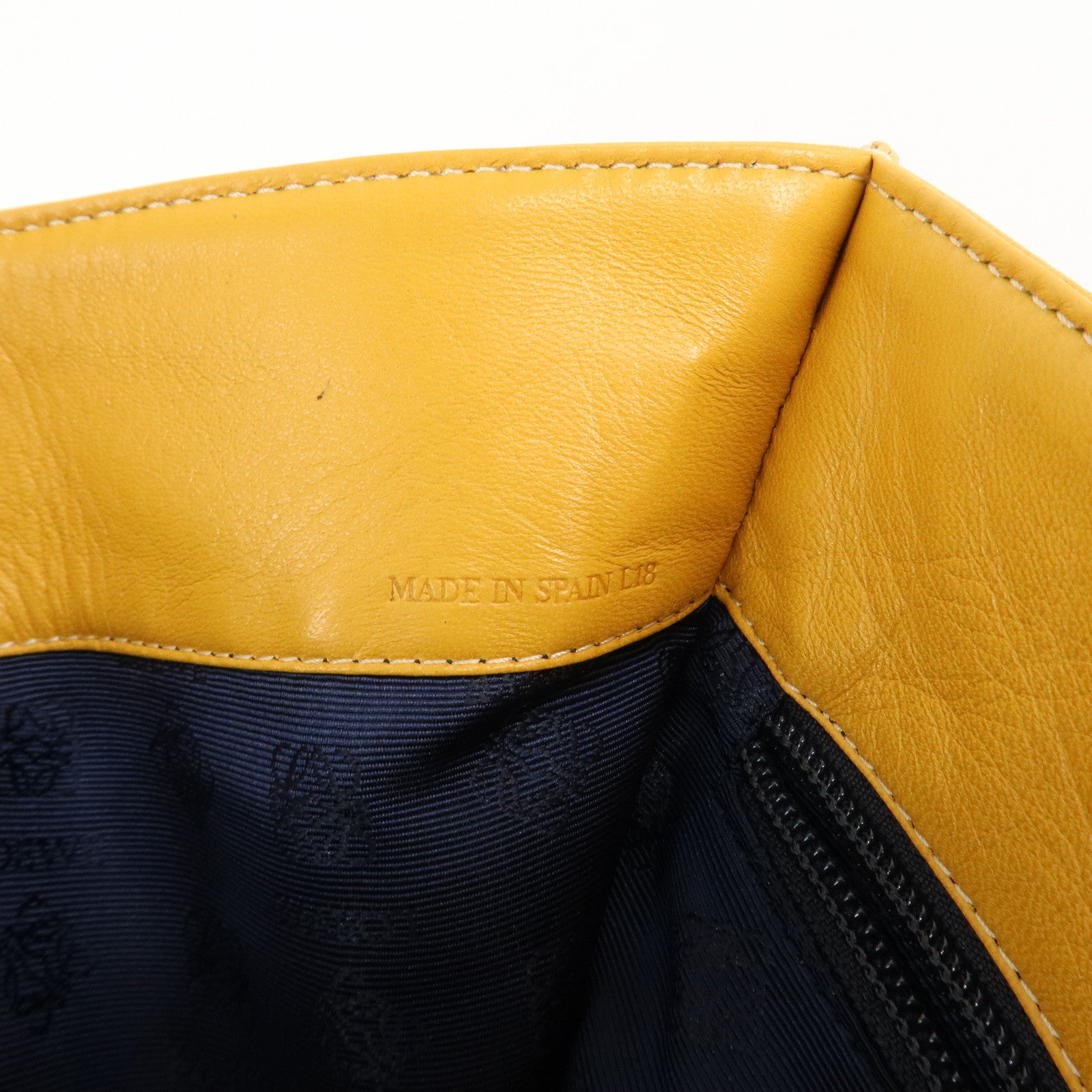 LOEWE Anagram Nappa Aire Leather Tote Bag Shoulder Bag Yellow