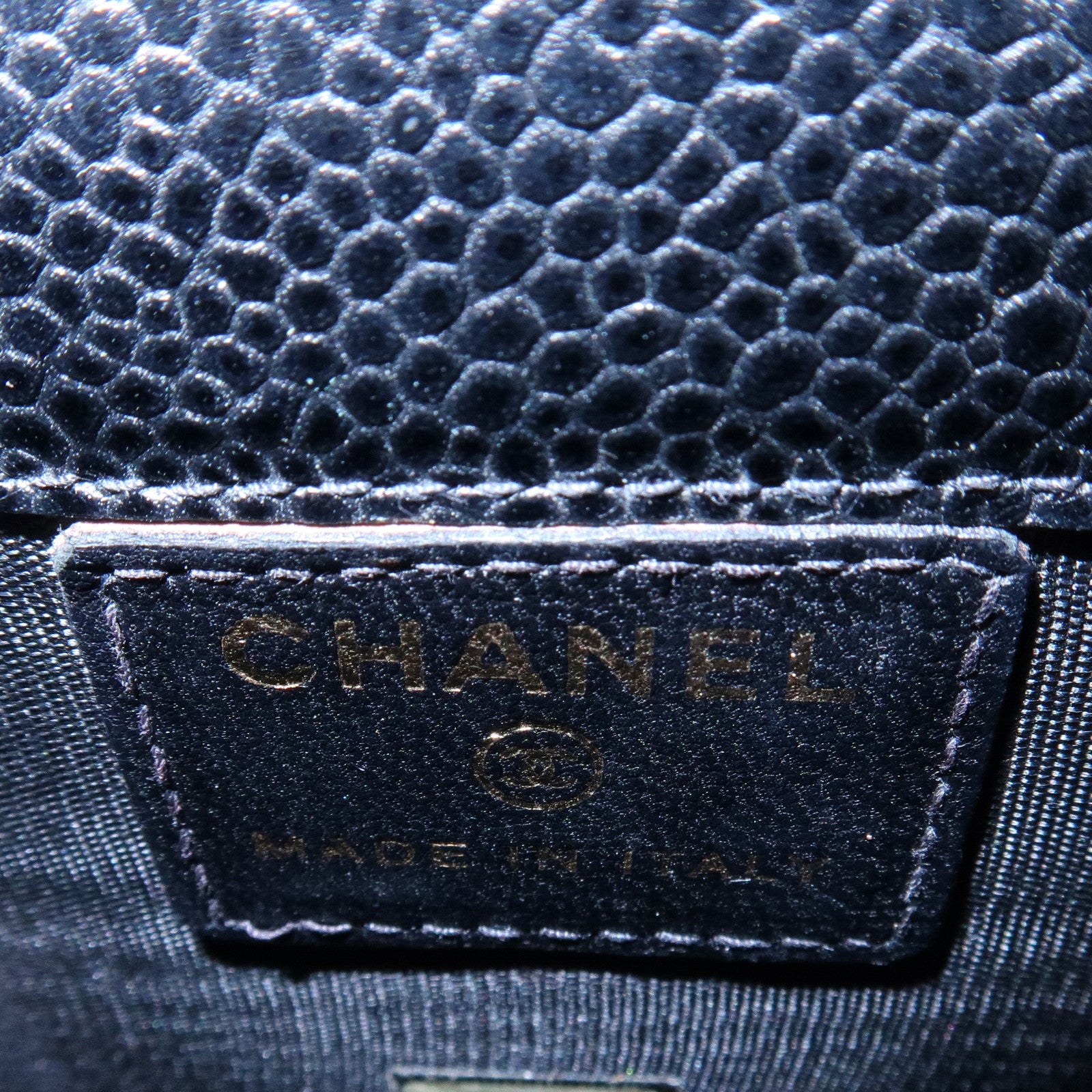 CHANEL Coco Mark Caviar Skin Cigarette Case Black A13511 Used