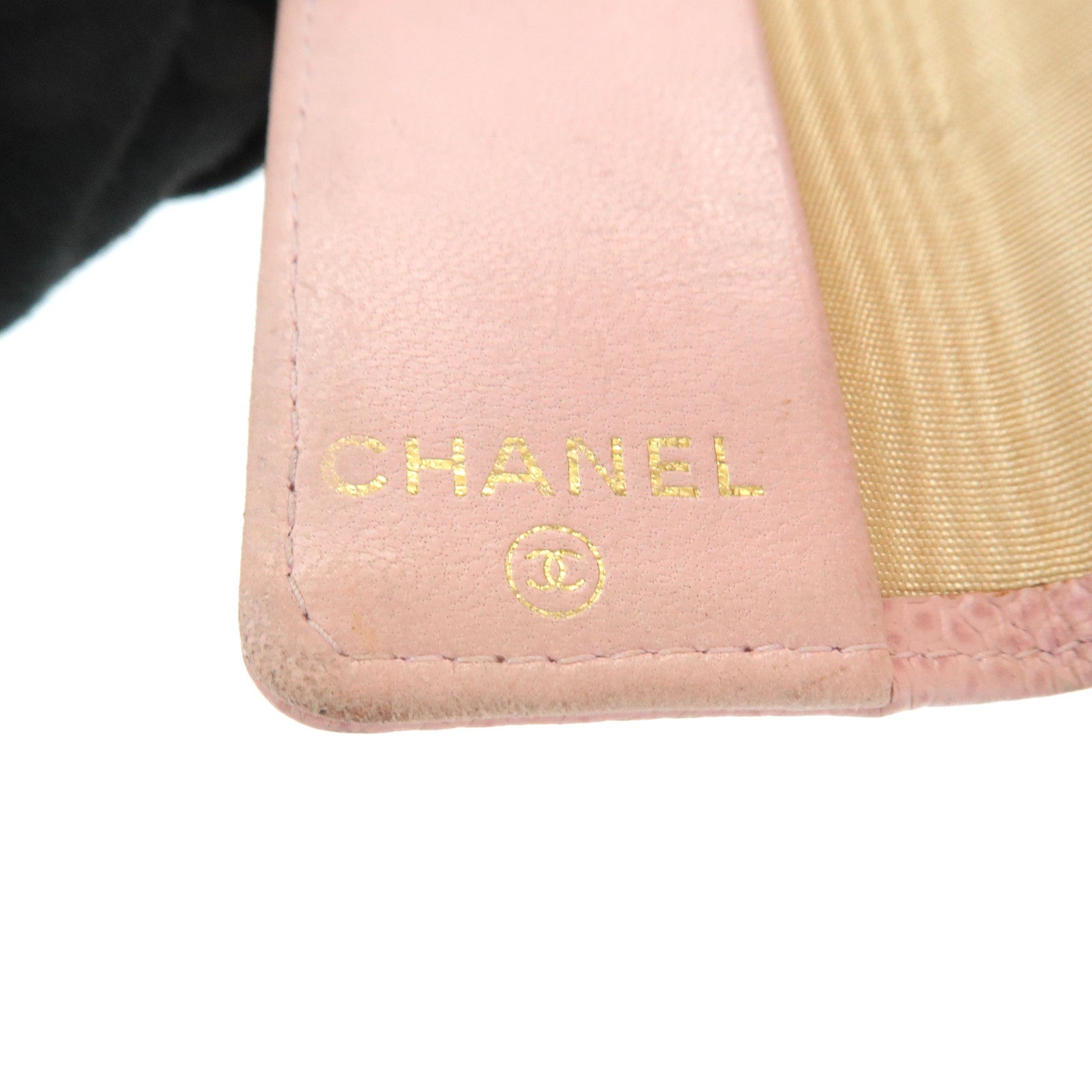 CHANEL Caviar Skin COCO Mark Key Case Pink A13502