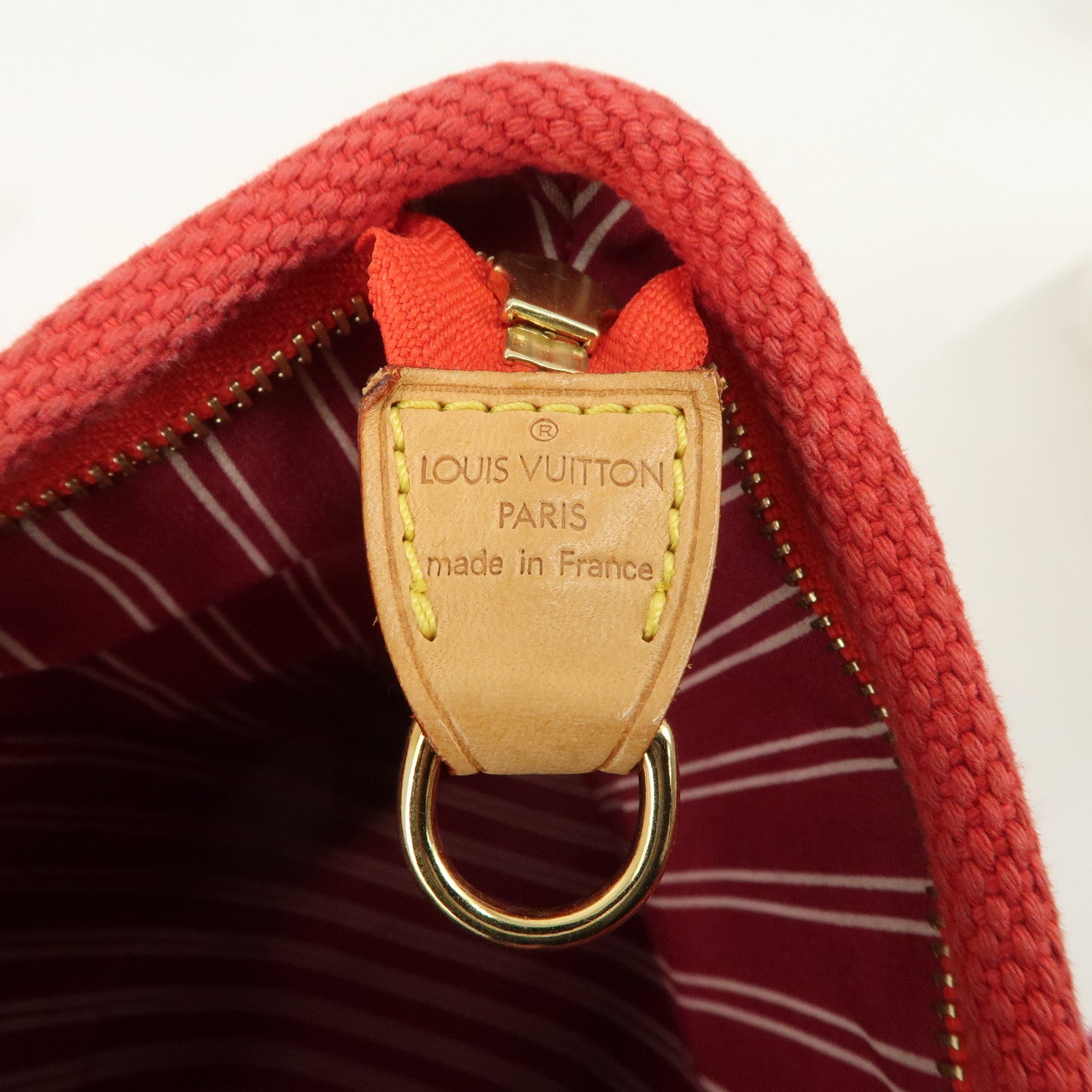 Louis Vuitton Antigua Cabas MM Tote Bag Hand Bag Rouge M40034