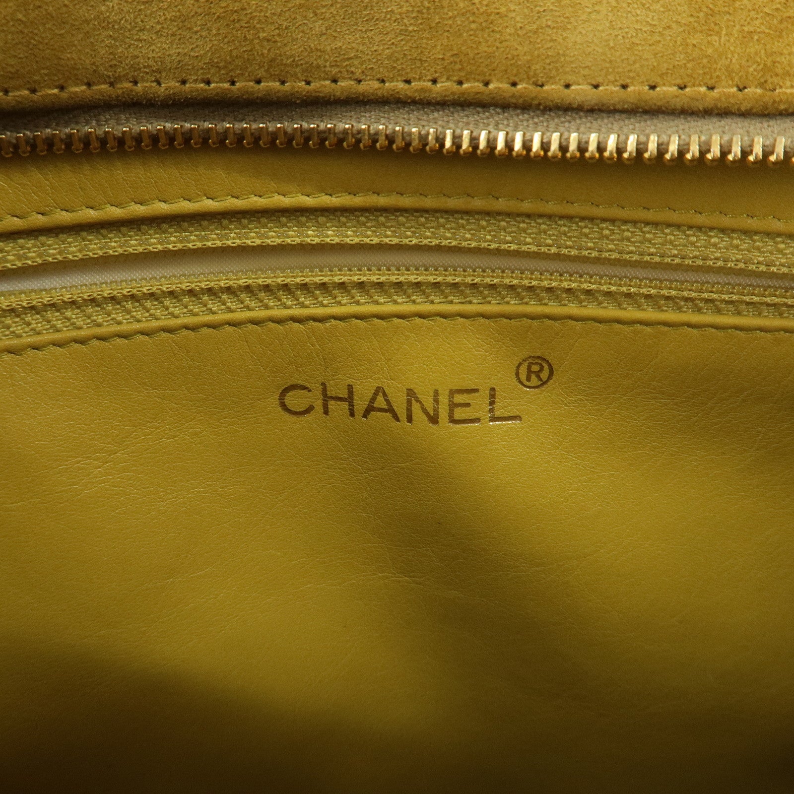 CHANEL Suede Shoulder Bag Hand Bag Mustard Gold Hardware