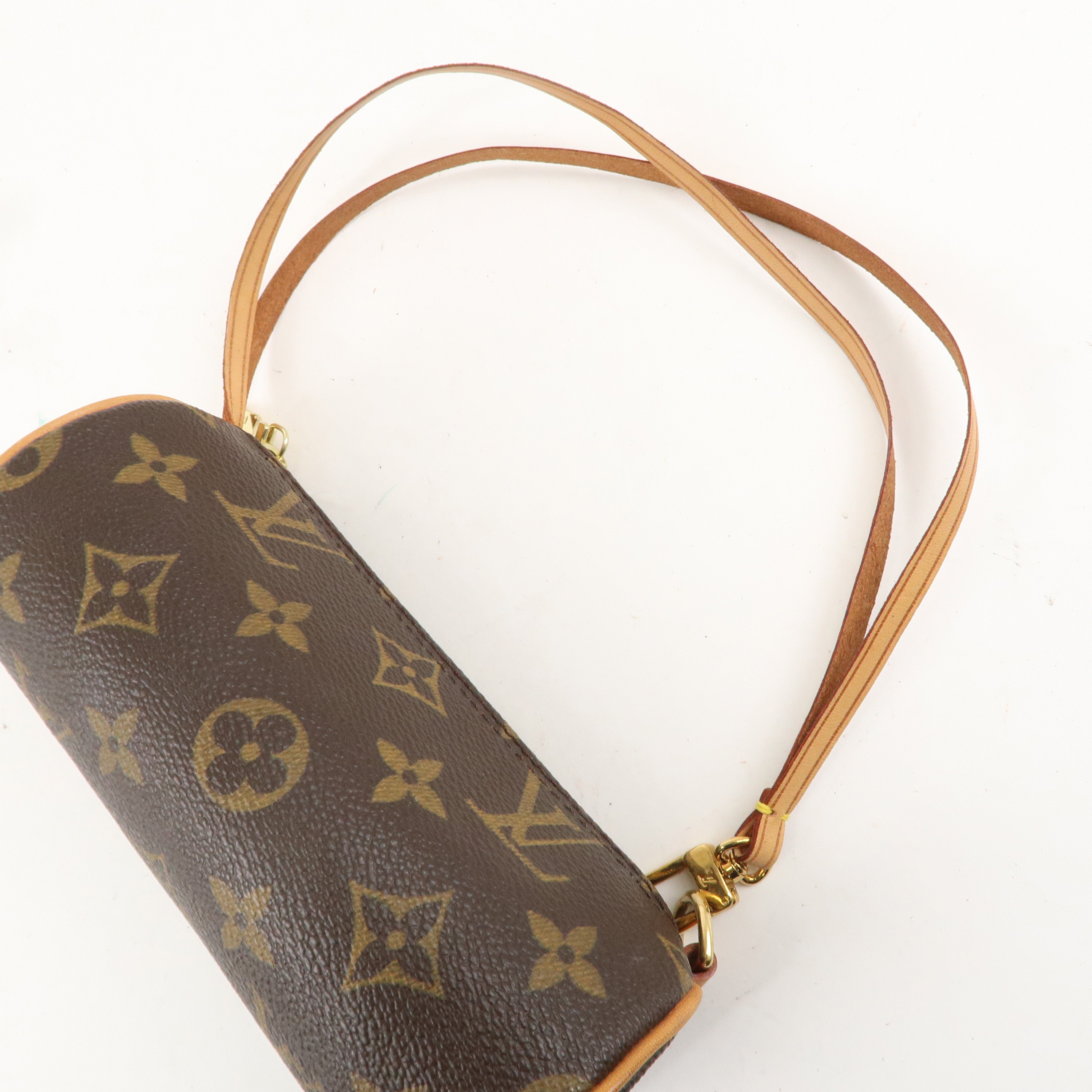 Louis Vuitton Monogram Papillon 30 Hand Bag 
Pouch Brown M51385