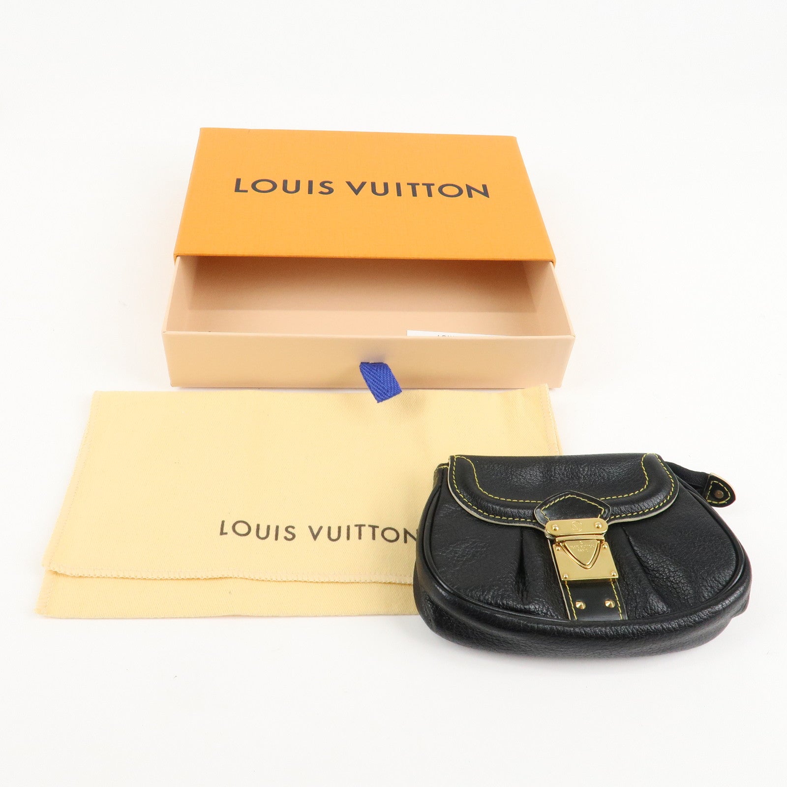 Louis Vuitton Suhari Leather Mignon Pouch Noir Black M91780 Used