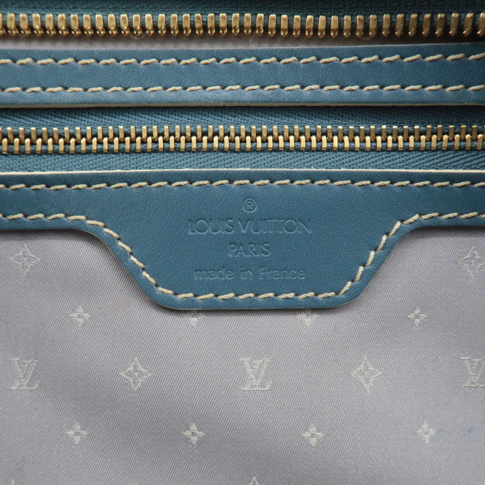 Louis Vuitton Suhali Leather Epanoui GM Hand Bag Light Blue