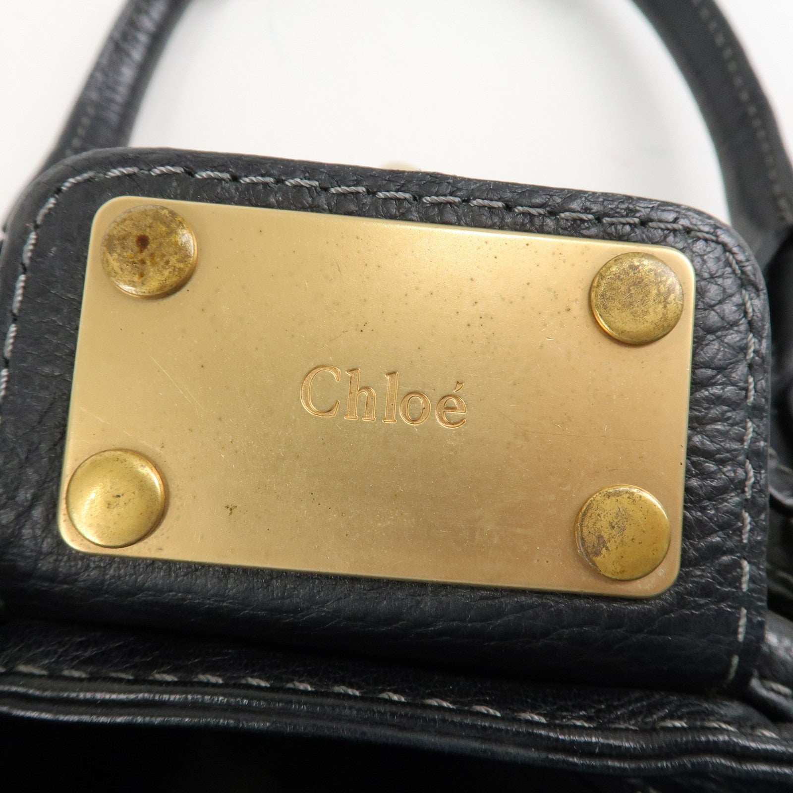 Chloe Paddington Leather Hand Bag Shoulder Bag Medium