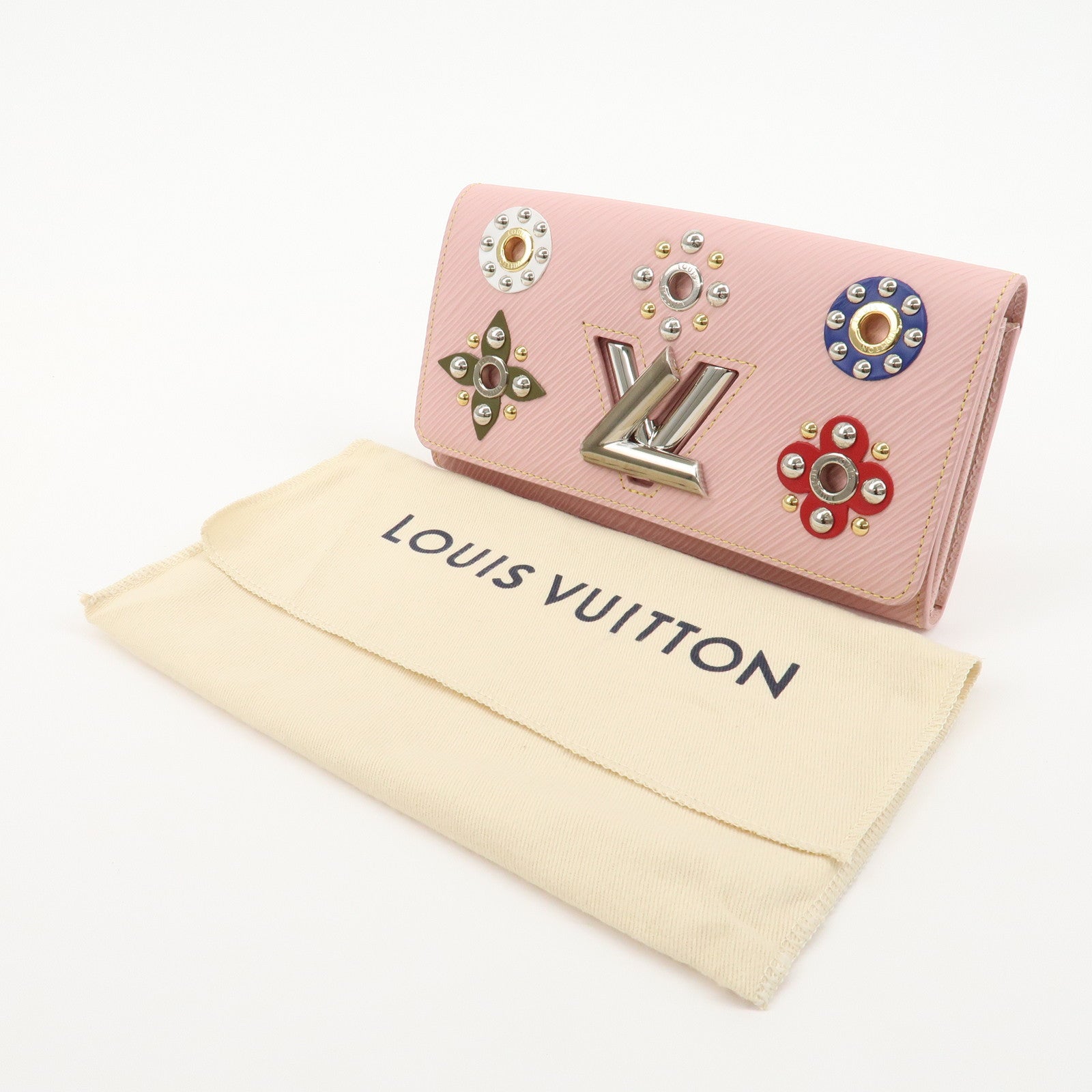 Louis Vuitton Epi Portefeuille Twist Flower Wallet M62482 Used