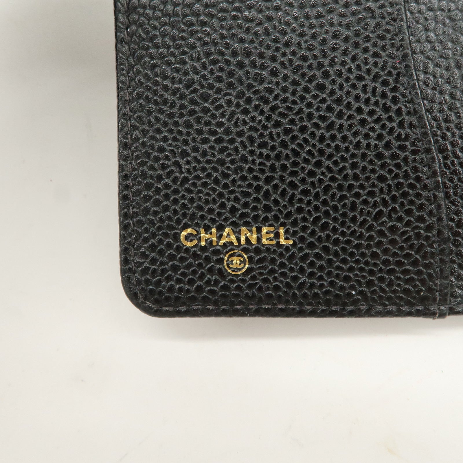 CHANEL Caviar Skin COCO Mark Planner Cover Black