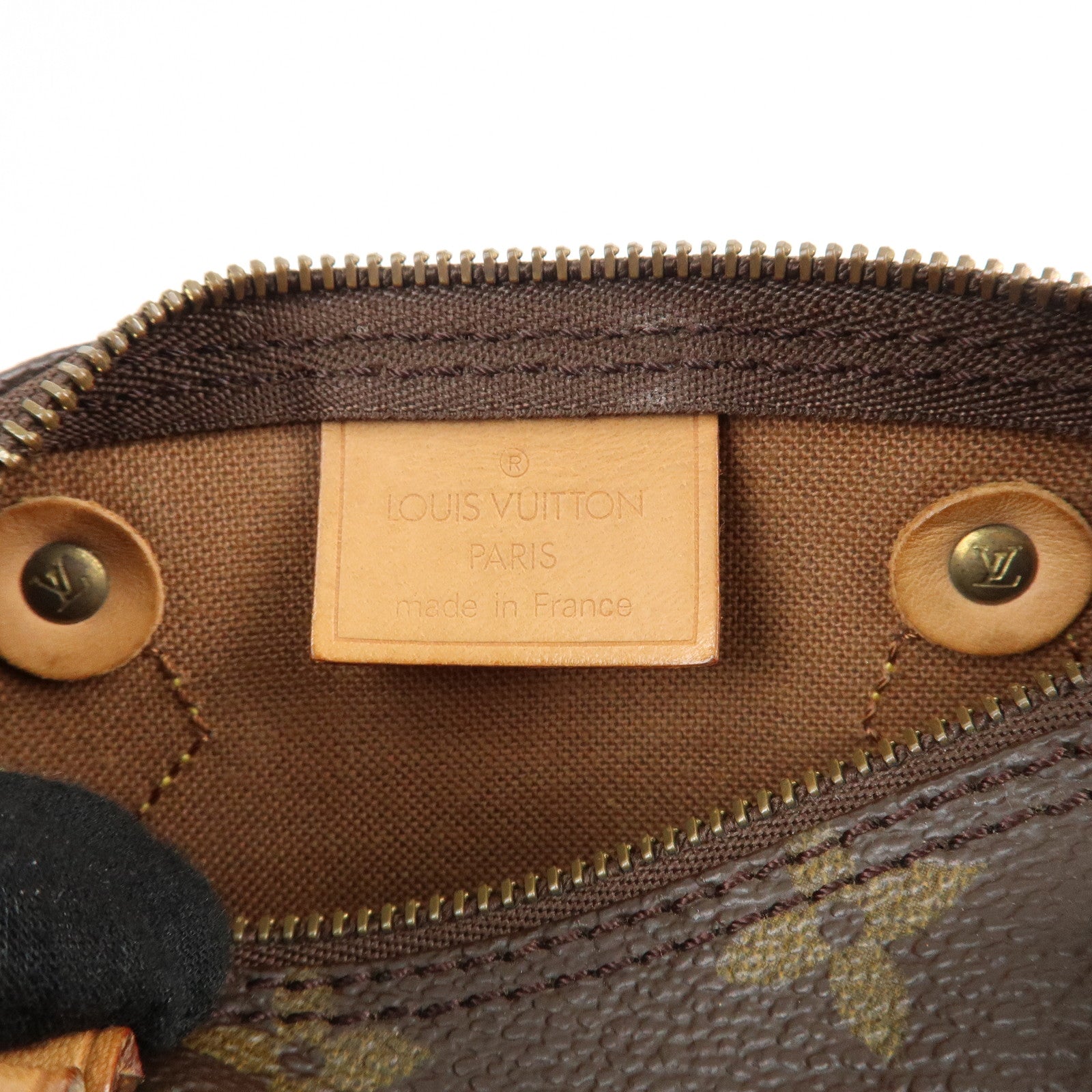 Louis Vuitton Monogram Mini Speedy Hand Bag Brown M41534