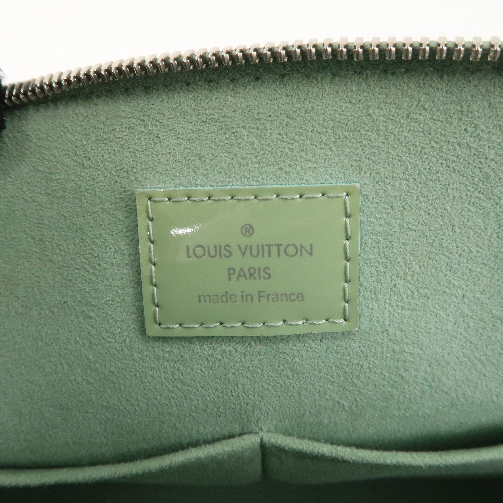 Louis Vuitton Epi Patent Leather Alma Hand Bag Light Green M52142