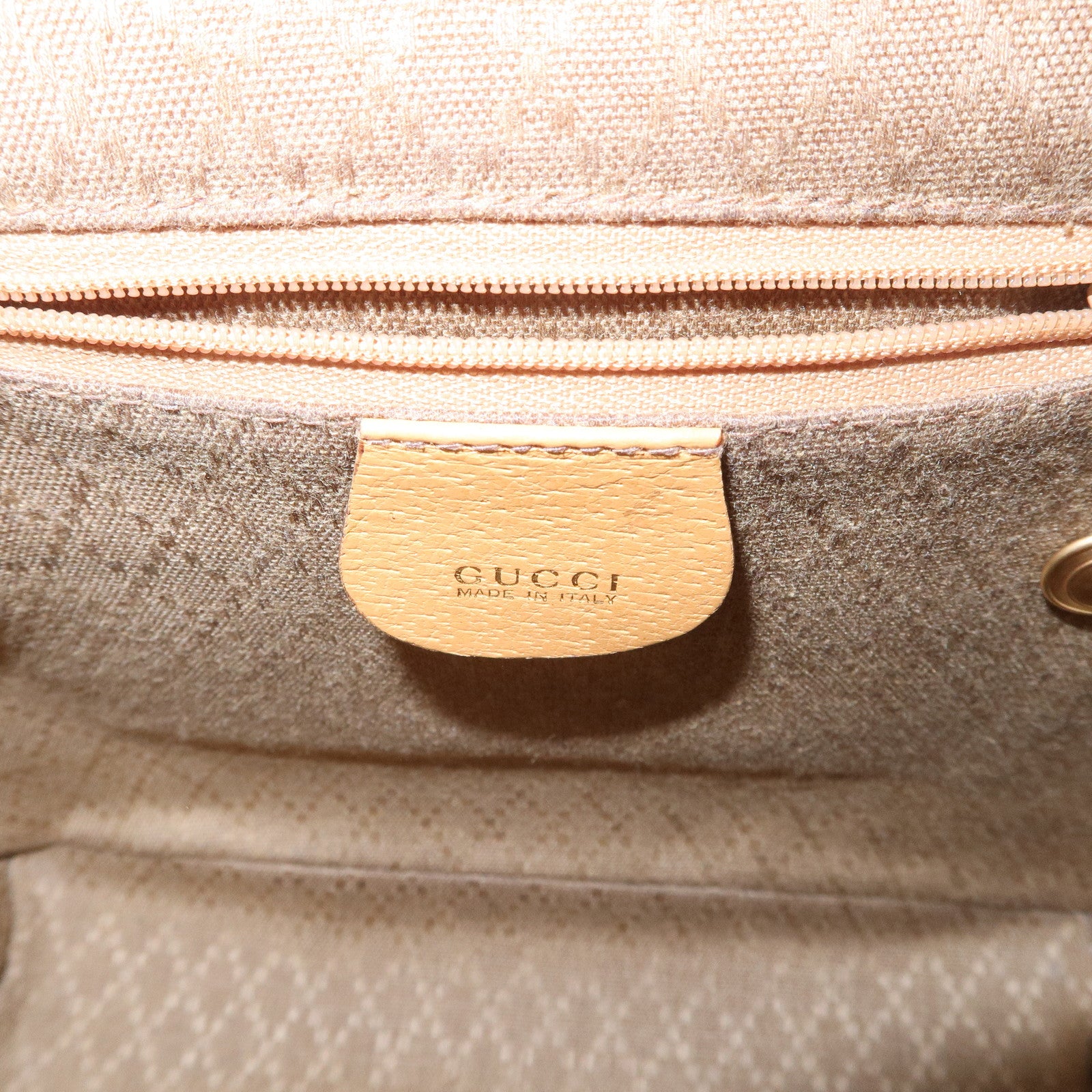 GUCCI Bamboo Leather Mini Backpack Ruck Sack Beige 003.1705