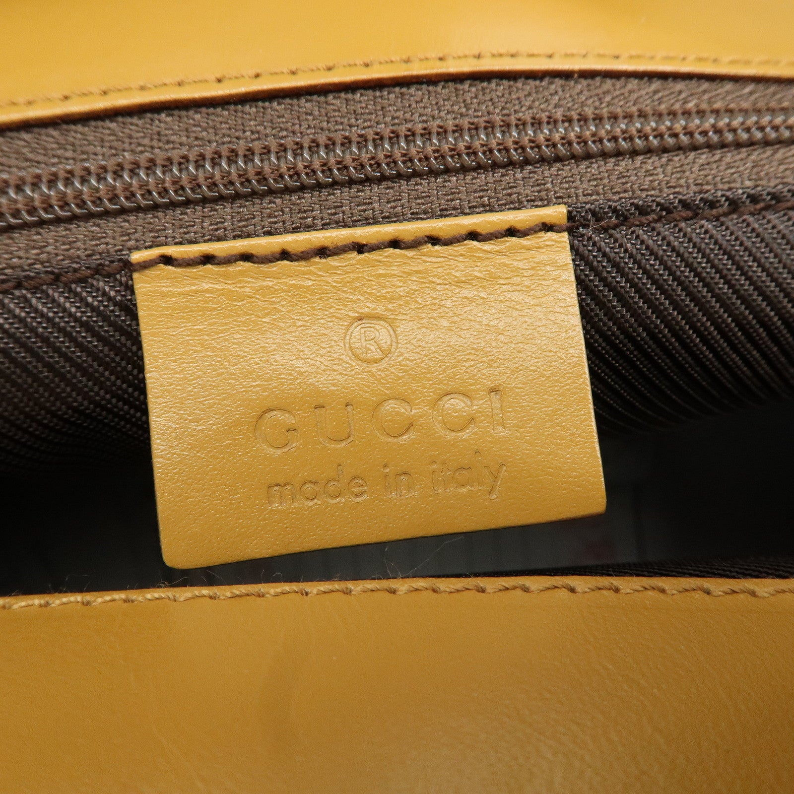 GUCCI Jackie Leather Shoulder Bag Beige 002.1067 Used