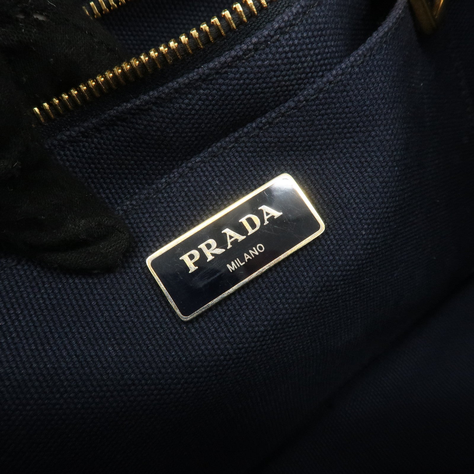 PRADA Canapa Mini Canvas 2Way Bag Shoulder Bag Navy 1BG439