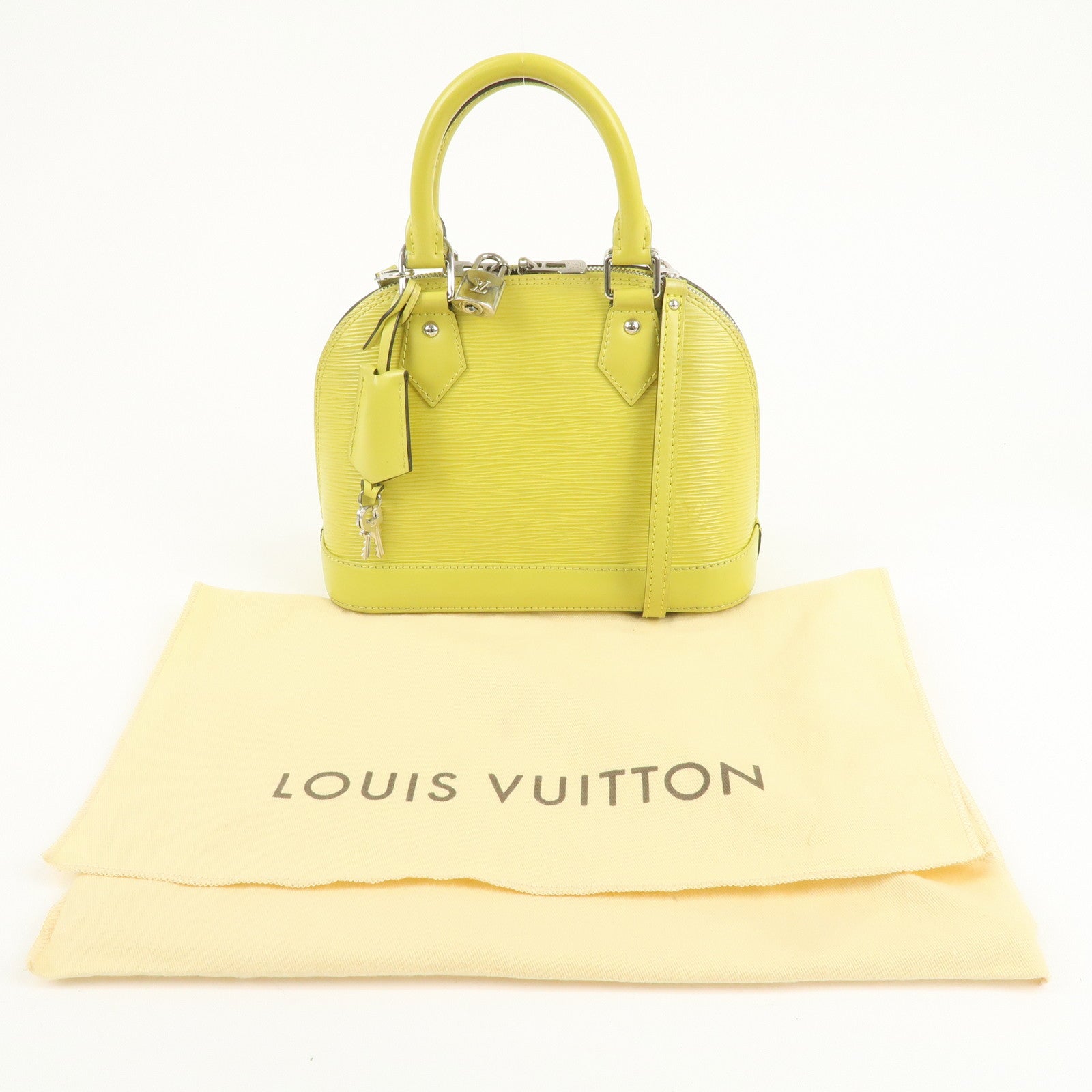 Louis Vuitton Epi Alma BB 2way Bag Hand Bag Pistache M40981