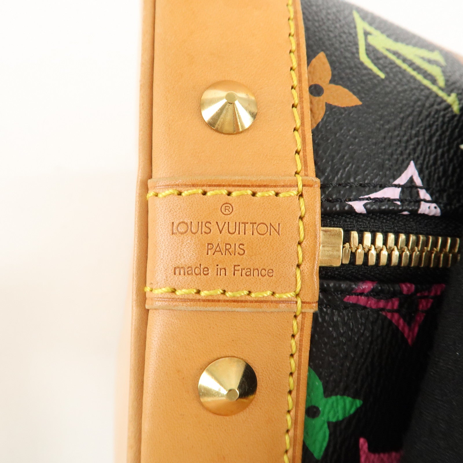 Louis Vuitton Monogram Multi Color Alma Hand Bag Noir M92646