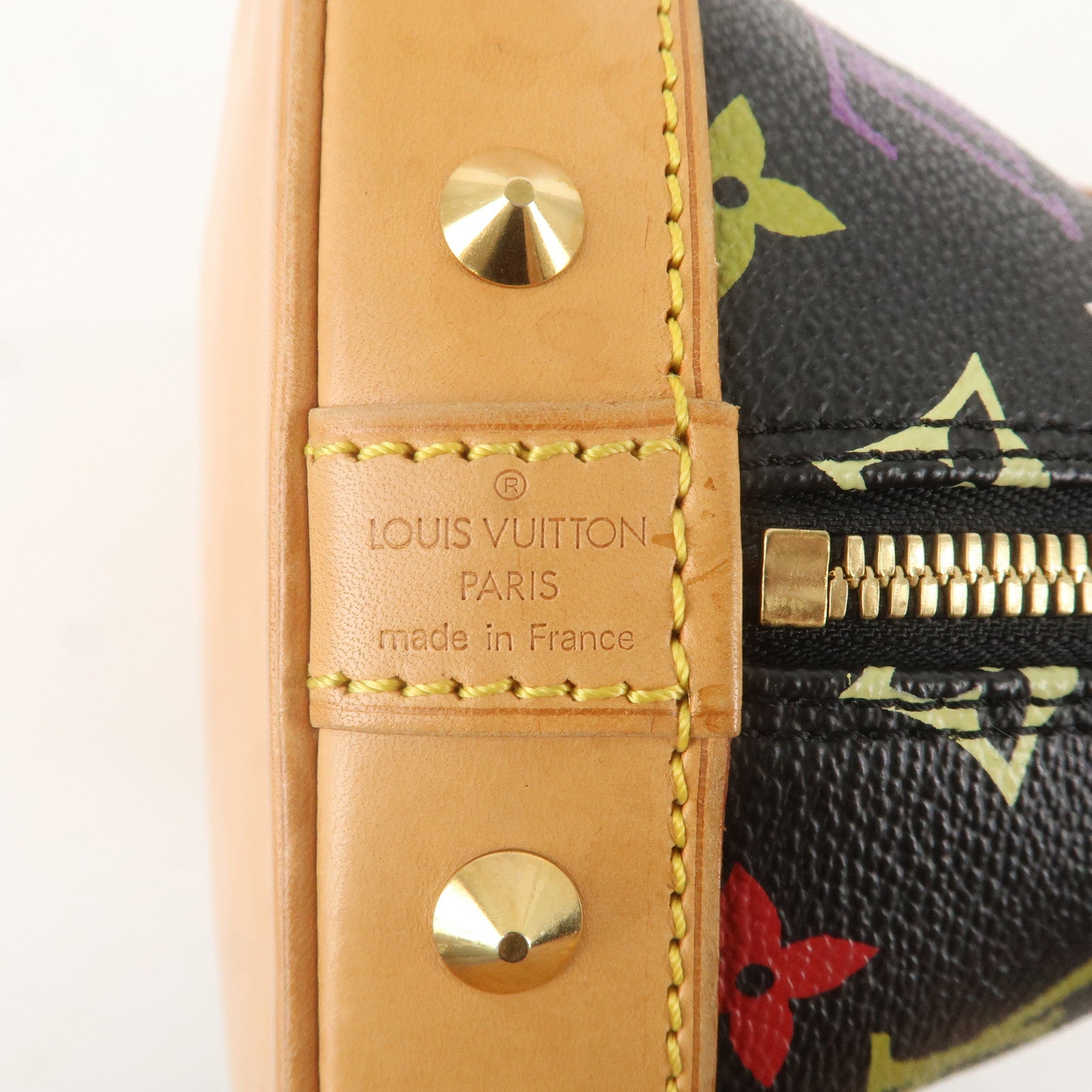 Louis Vuitton Monogram Multicolor Alma Hand Bag Noir M92646