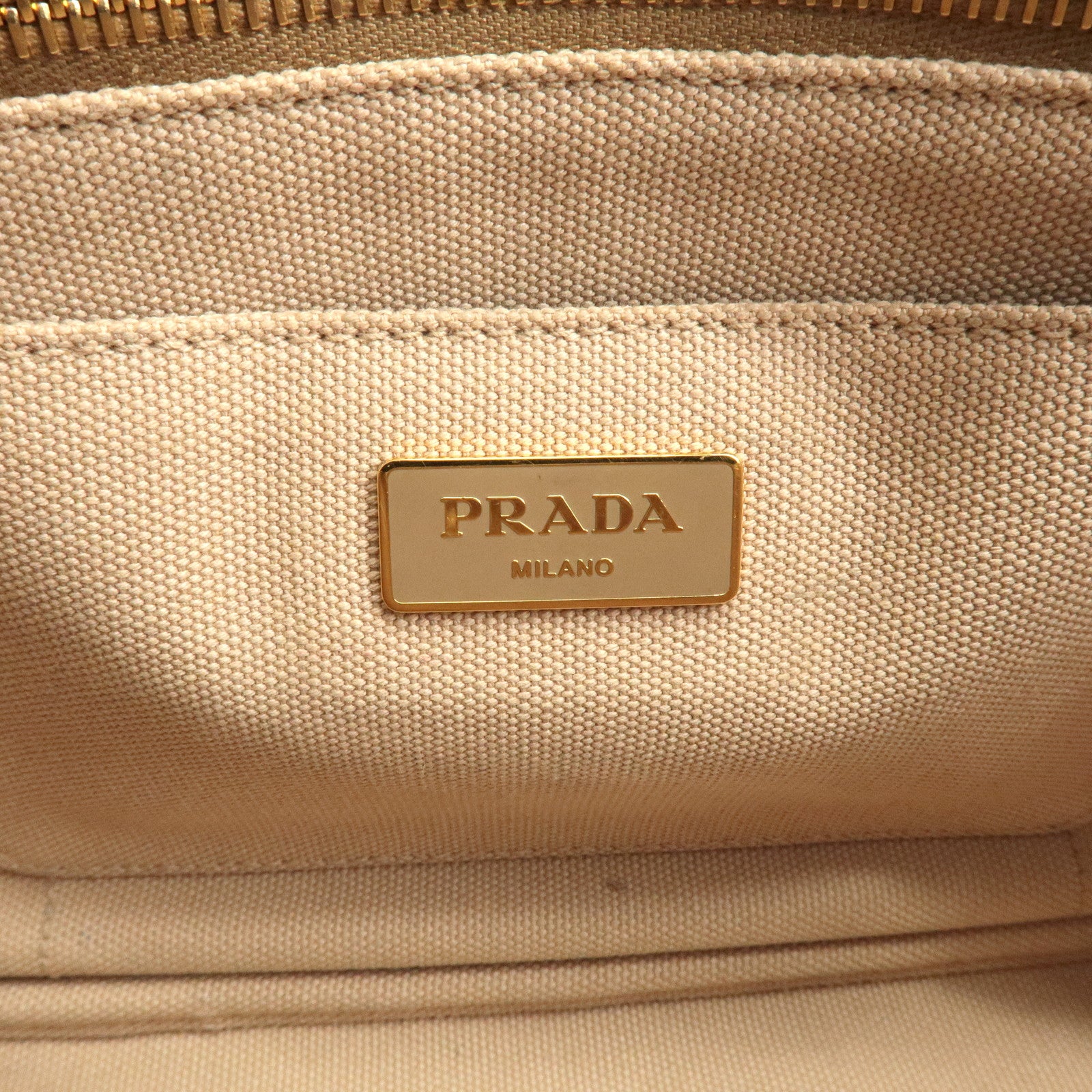 PRADA Canapa Mini Canvas 2Way Bag Shoulder Bag Beige B2439G