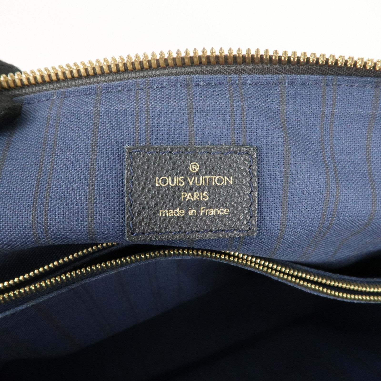 Louis Vuitton Monogram Empreinte Luminuse PM Tote Bag Navy M93410