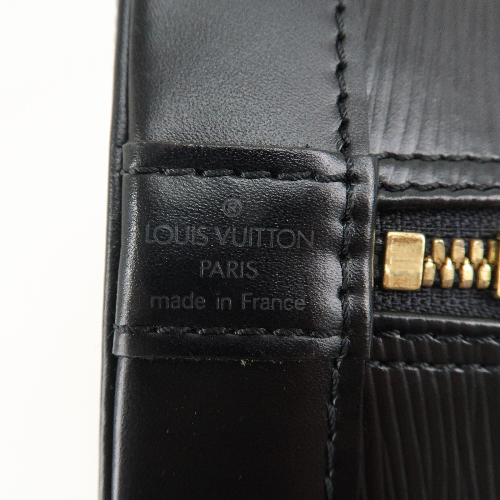 Louis Vuitton Epi Alma PM Hand Bag Noir Black M52142 Used