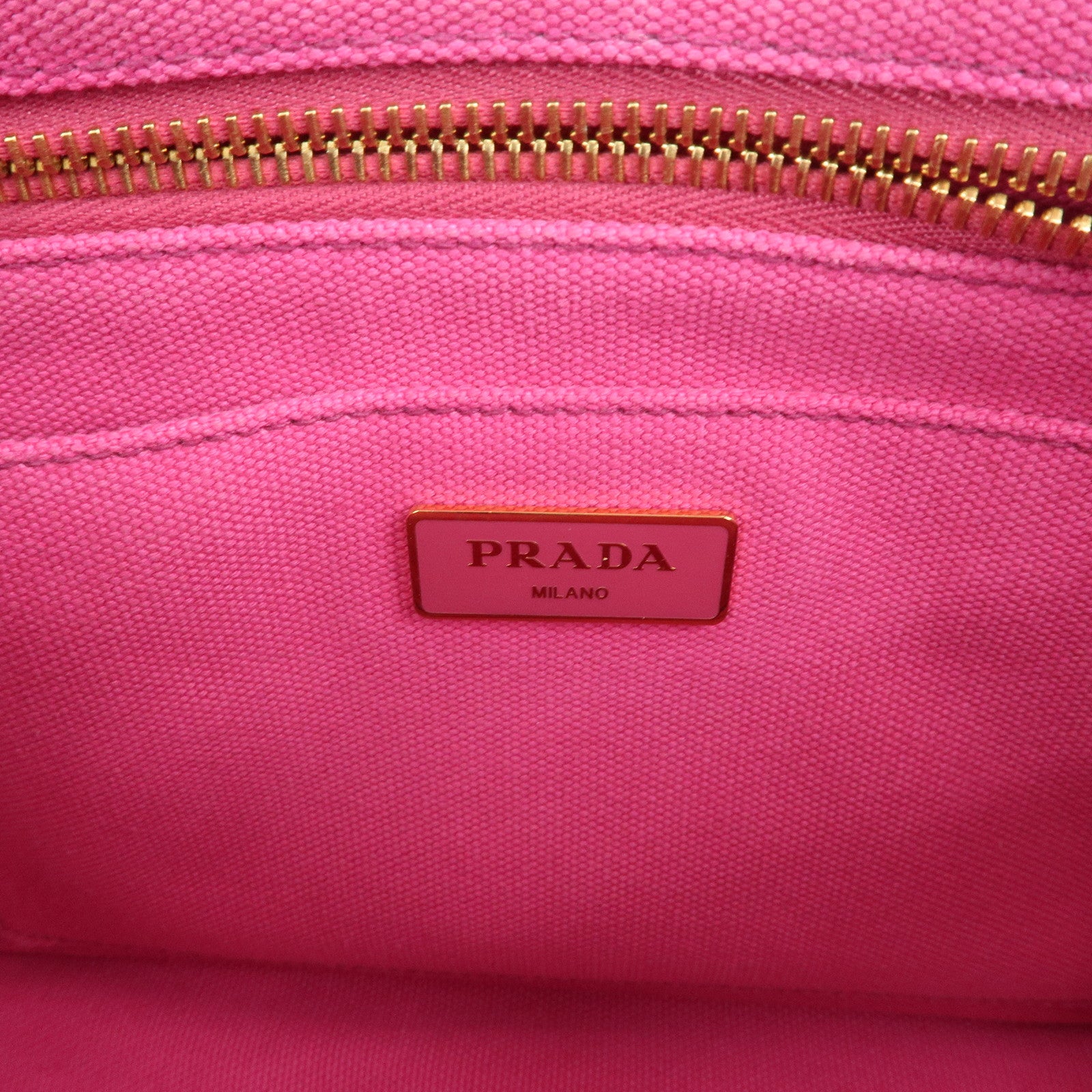 PRADA Canapa Mini Canvas 2Way Bag Hand Bag Pink 1BG439