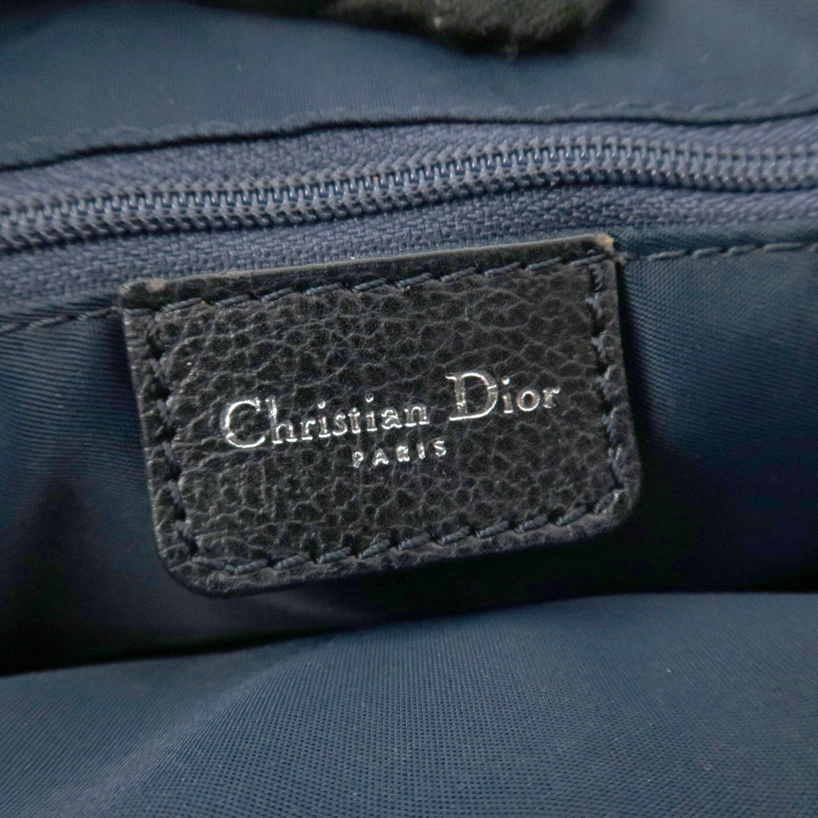 Christian Dior Flight Line Trotter Denim Leather Hand Bag Blue Used