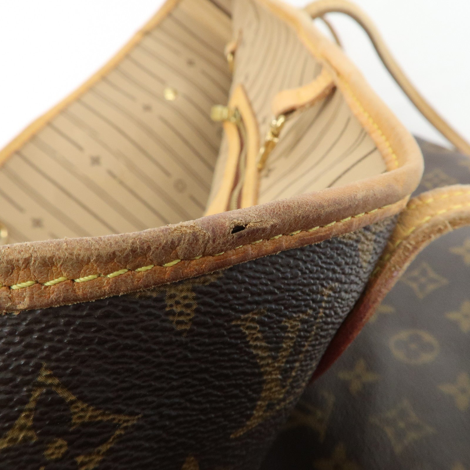 Louis Vuitton Monogram Neverfull MM Tote Bag Brown M40156 Used