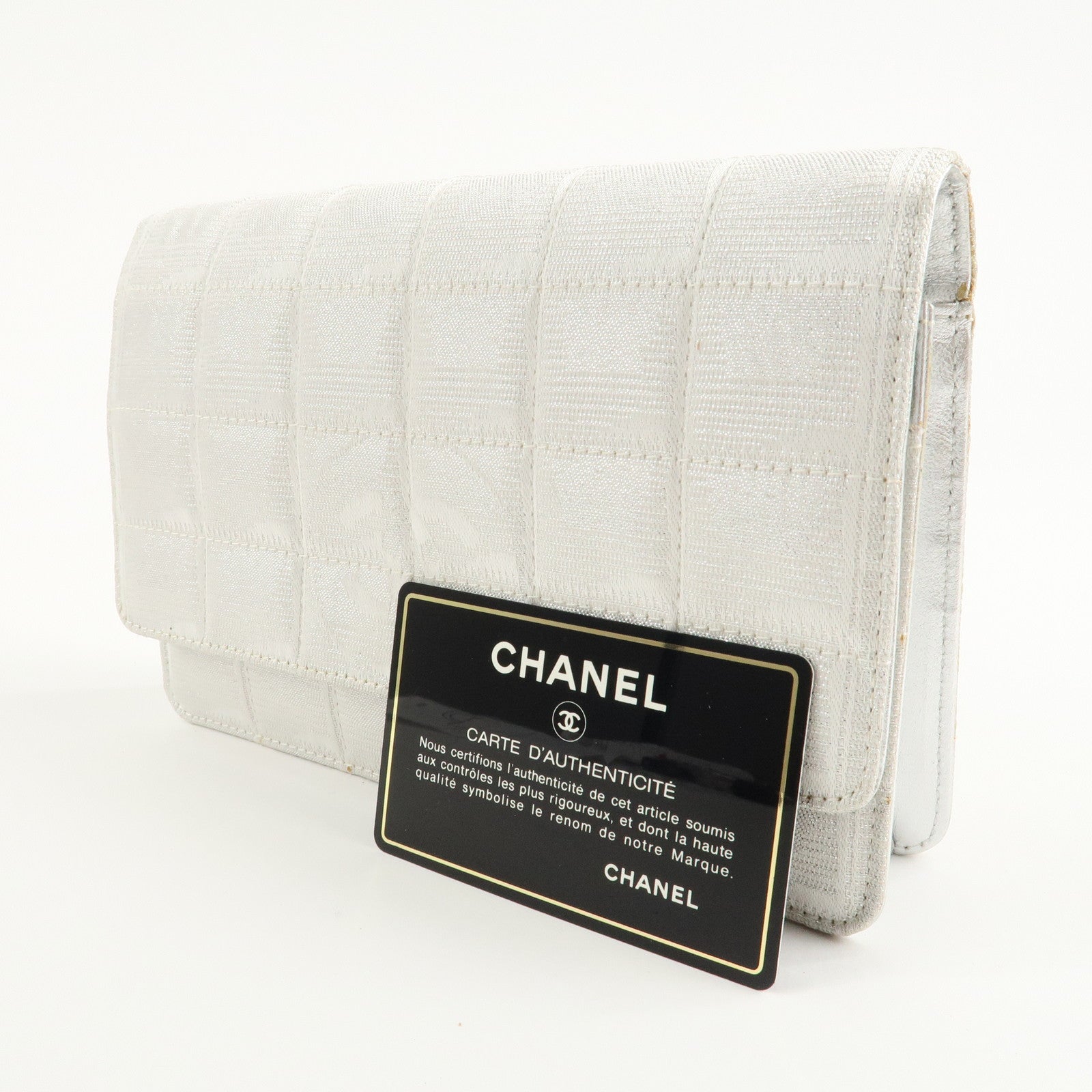 Chanel New Travel Line Nylon Jacquard Leather Chain Wallet A15772