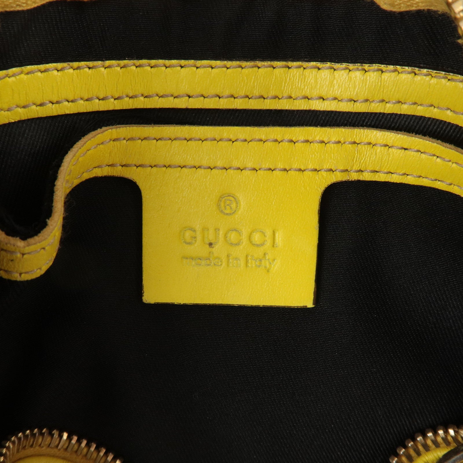 GUCCI Joyline GG Supreme Leather Mini Boston Bag Yellow 190257