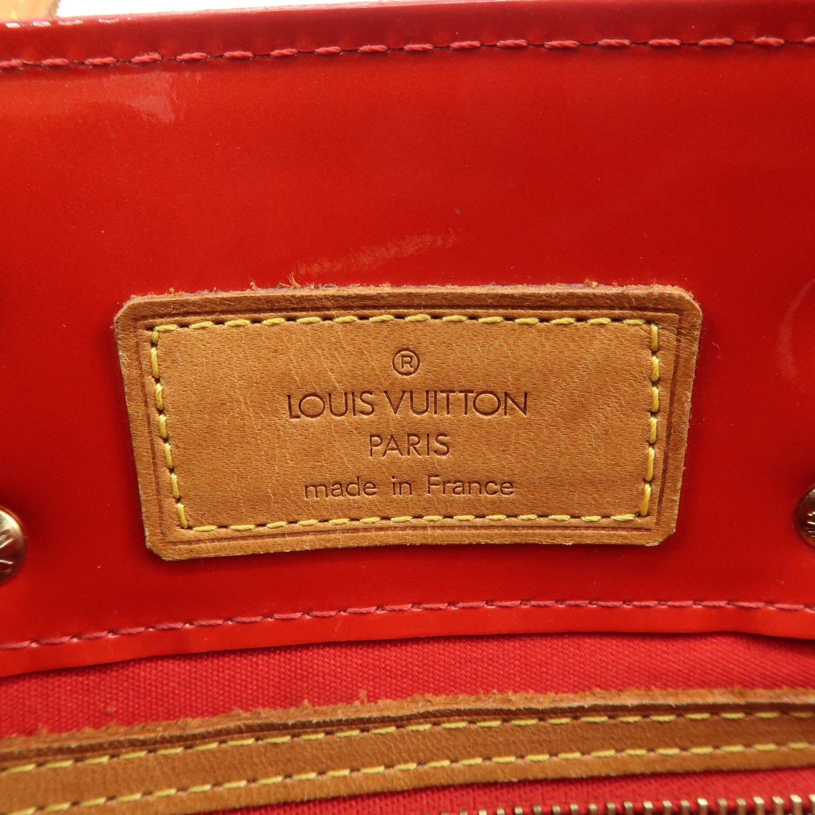 Louis Vuitton Monogram Vernis Lead PM Hand Bag M91088 Rouge Used