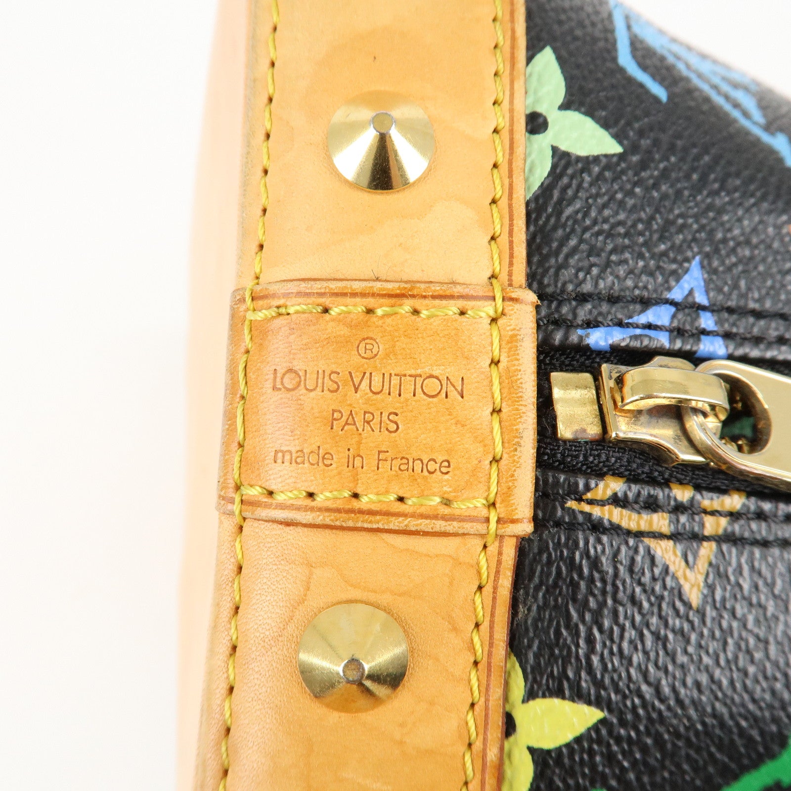 Louis Vuitton Monogram Multicolor Alma Hand Bag Noir M92646 Used