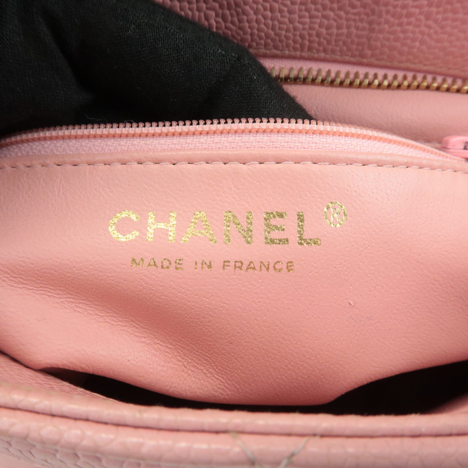 CHANEL Caviar Skin Matelasse Tote Bag Hand Bag Pink A01804