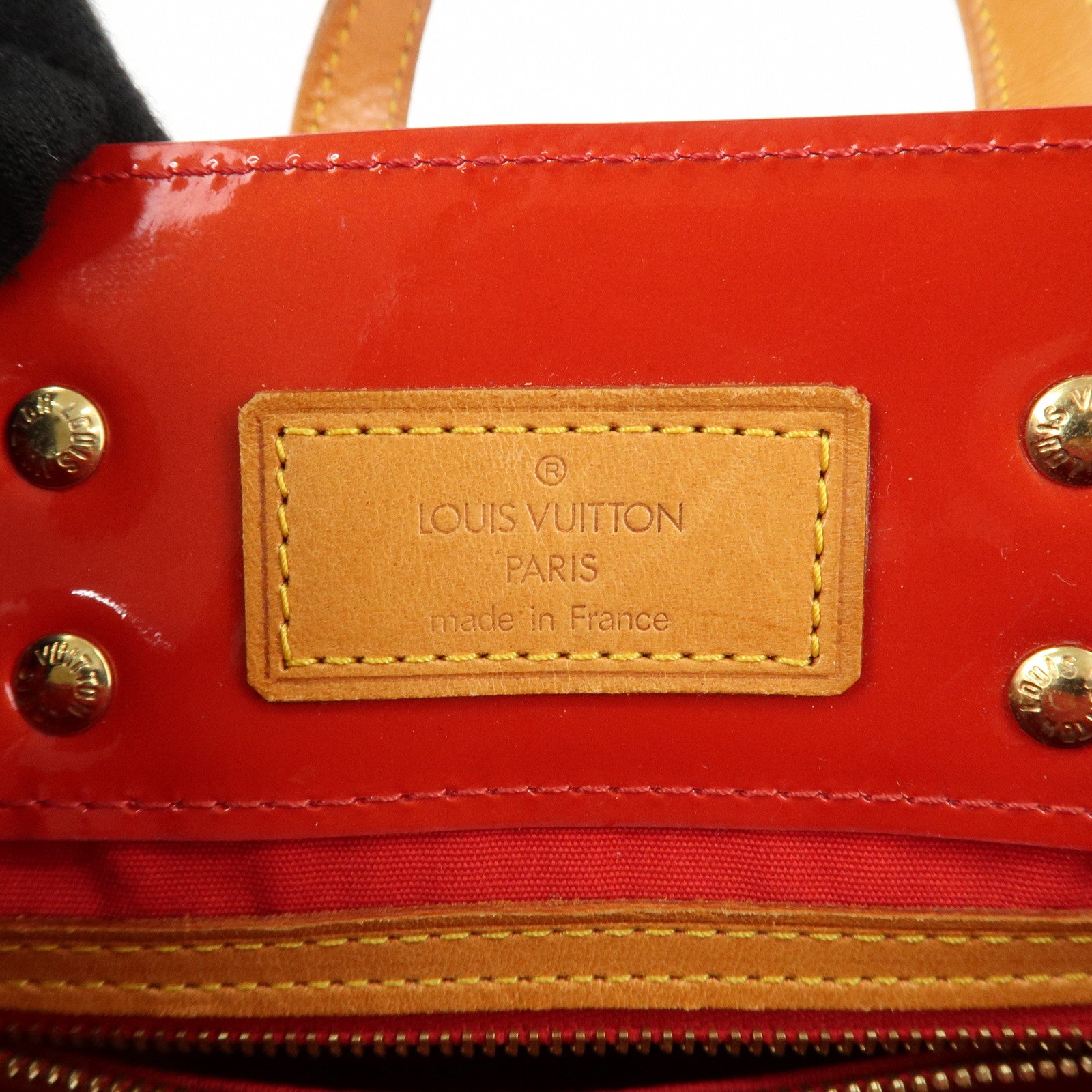 Louis Vuitton Monogram Vernis Lead PM Hand Bag M91088 Rouge