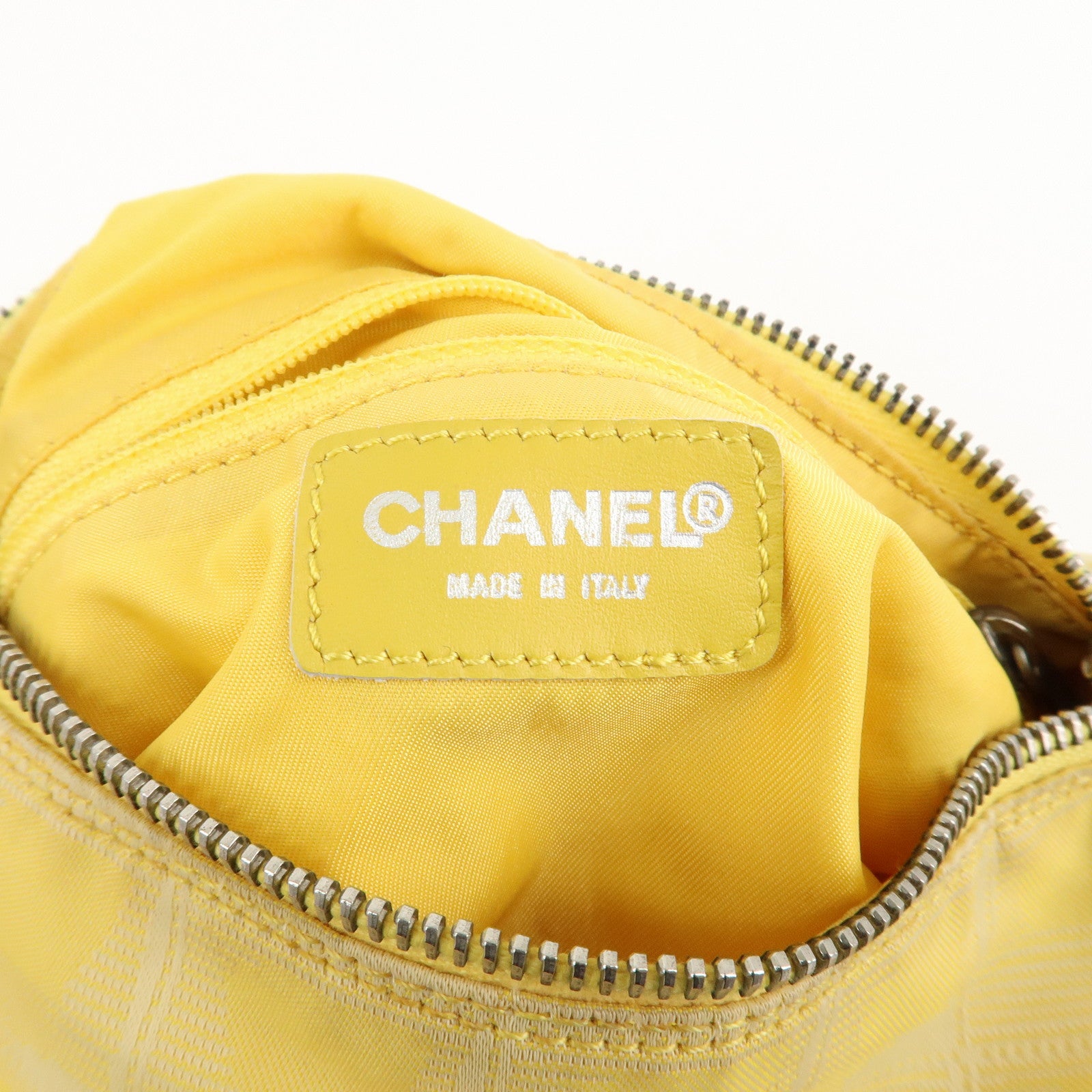 CHANEL New Travel Line Nylon Jacquard Leather Shoulder Bag A17672