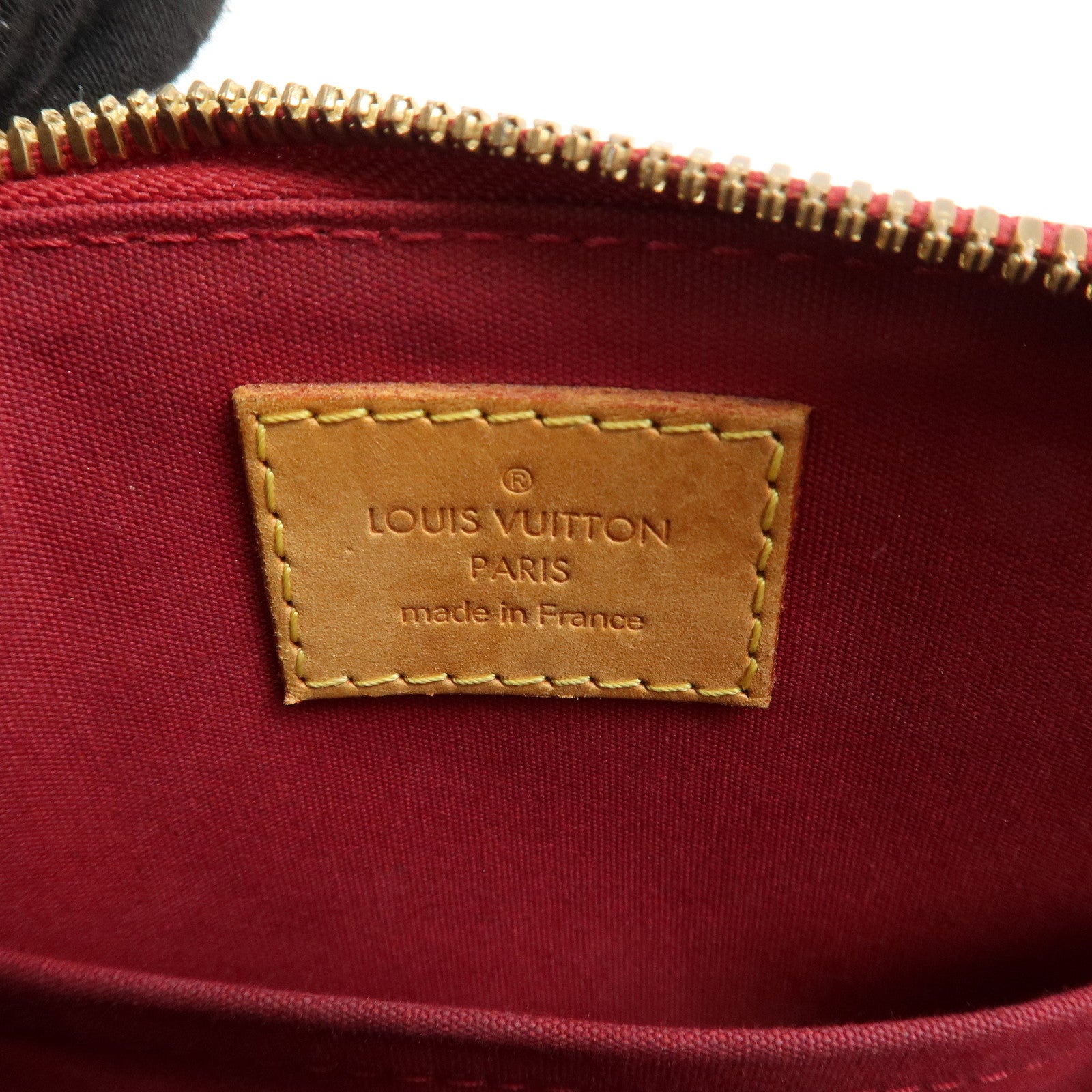 Louis Vuitton Monogram Vernis Alma BB 2Way Bag Red M91606 Used