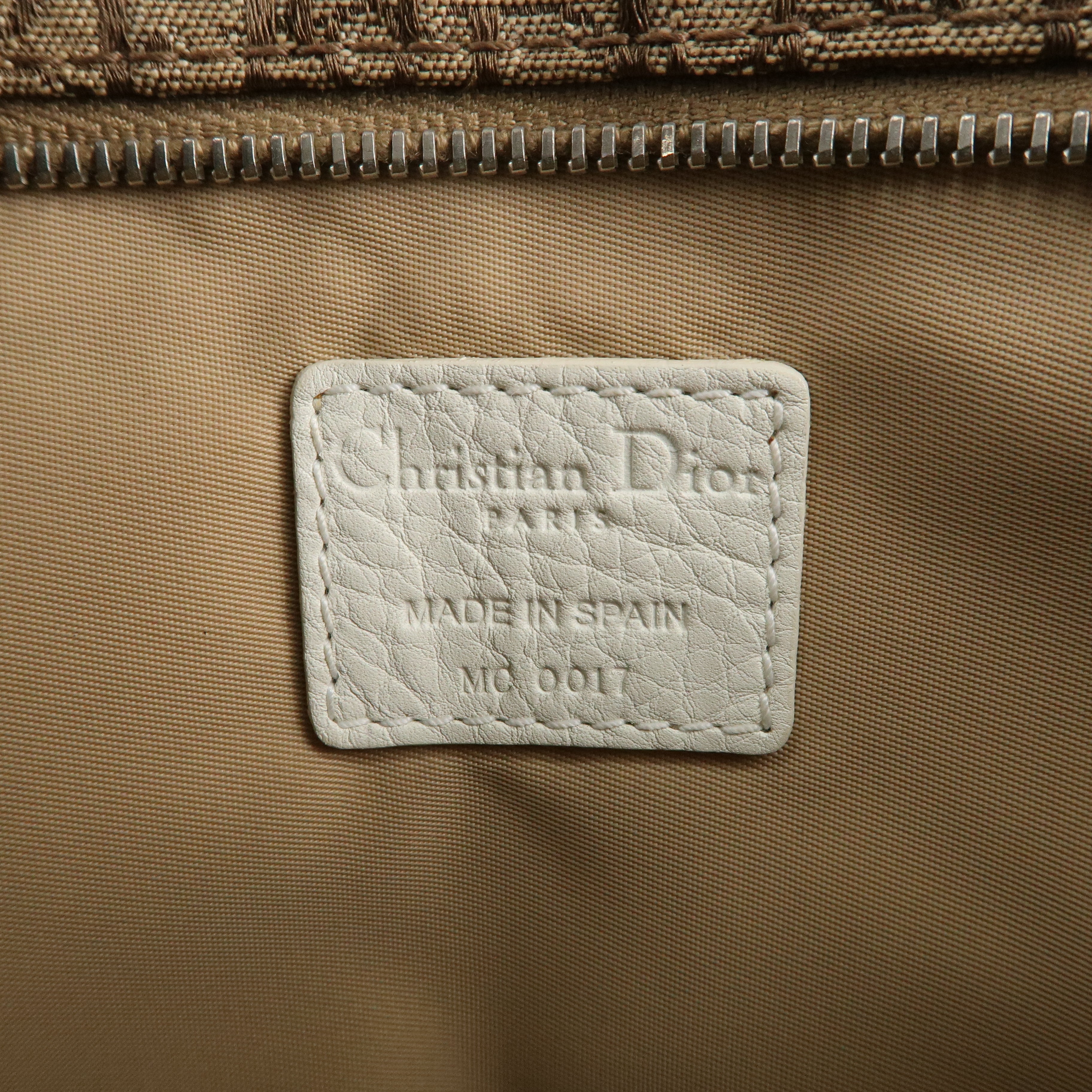 Christian Dior Trotter Canvas Leather Waist Bag Brown Ivory