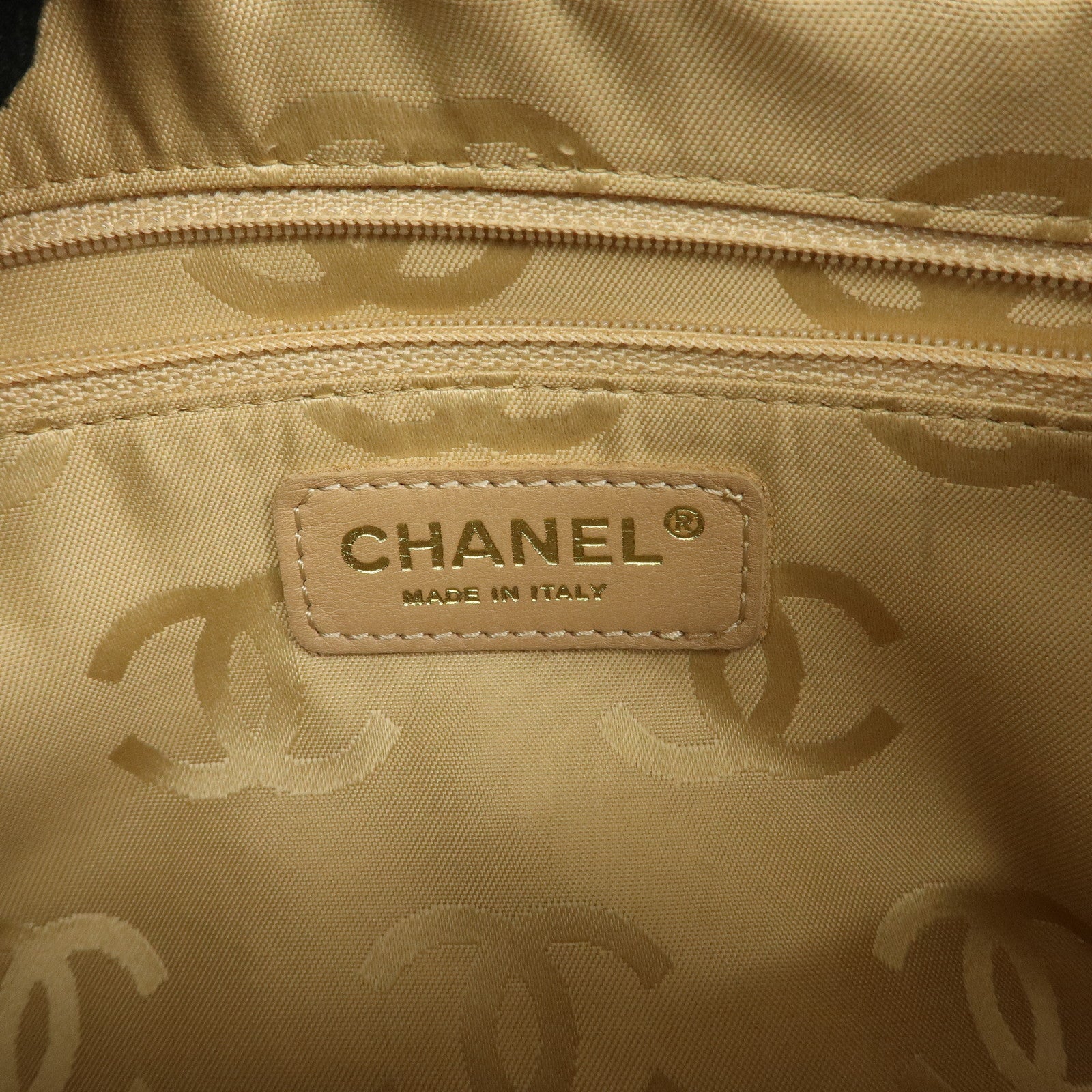 CHANEL Wild Stich Lambskin Shoulder Bag Hand Bag Beige A20663