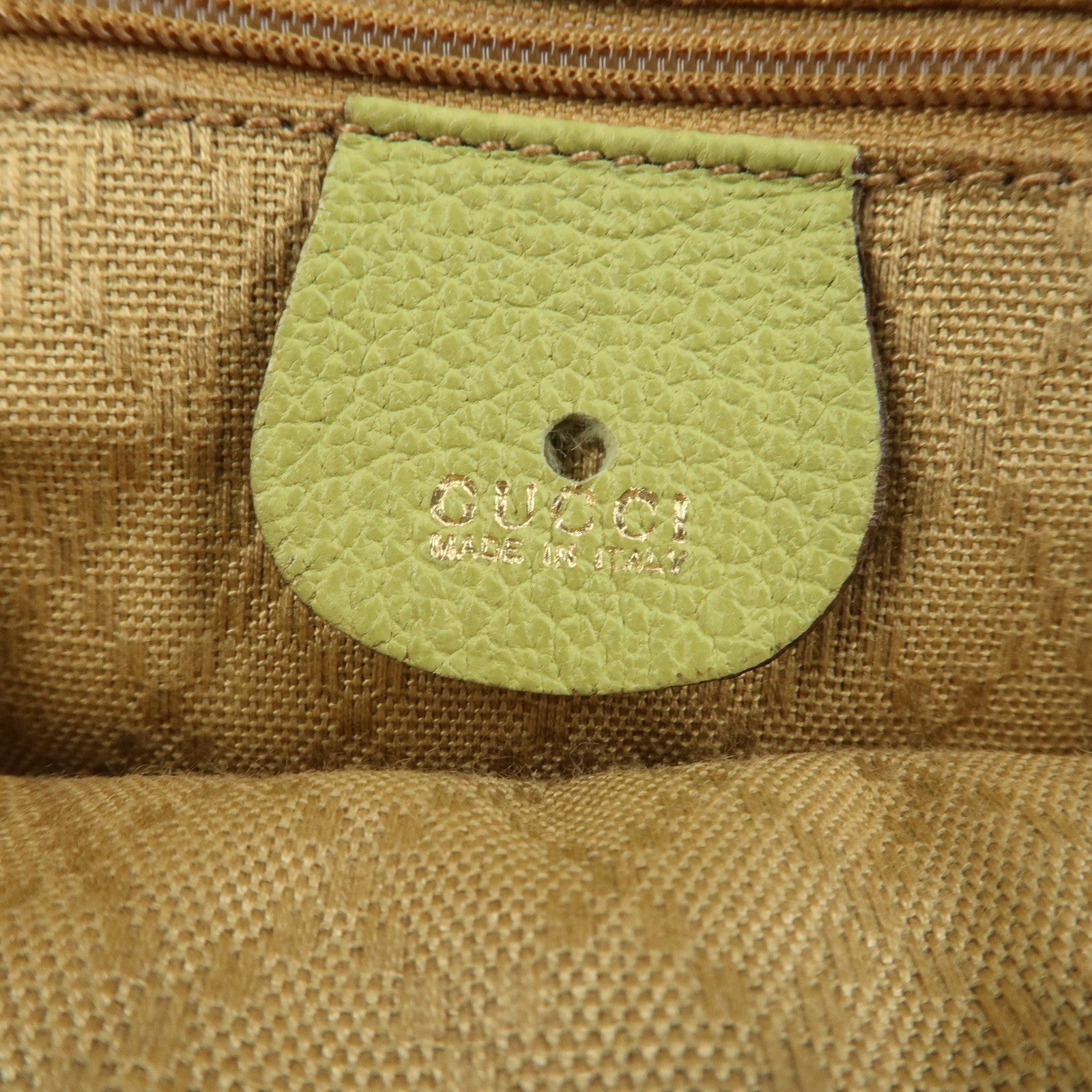 GUCCI Bamboo Suede Leather 2WAY Shoulder Bag Green 007.2032