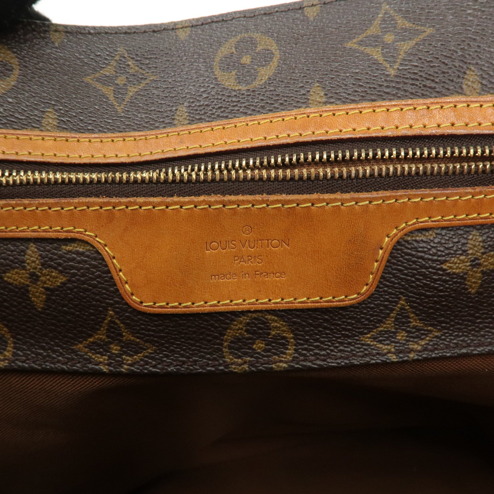 Louis Vuitton Monogram Sac Shopping Shoulder Bag Brown M51108