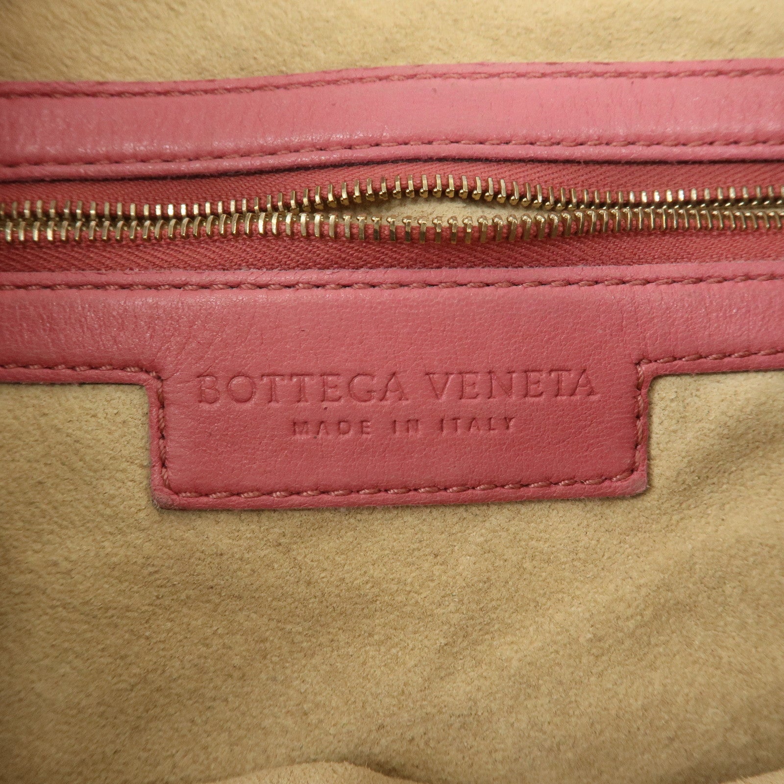 BOTTEGA VENETA Hobo Intrecciato Leather Shoulder Bag Pink 115653