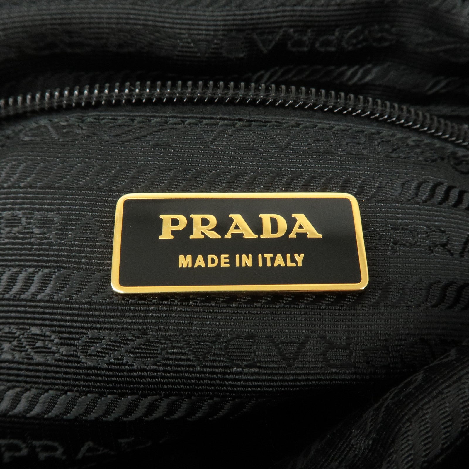 PRADA Nylon Leather Ribbon 2Way Shoulder Bag Black BN1631