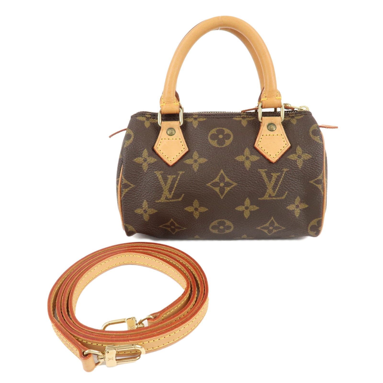 Louis Vuitton Monogram Mini Speedy 
Strap M41534 J00145 Used