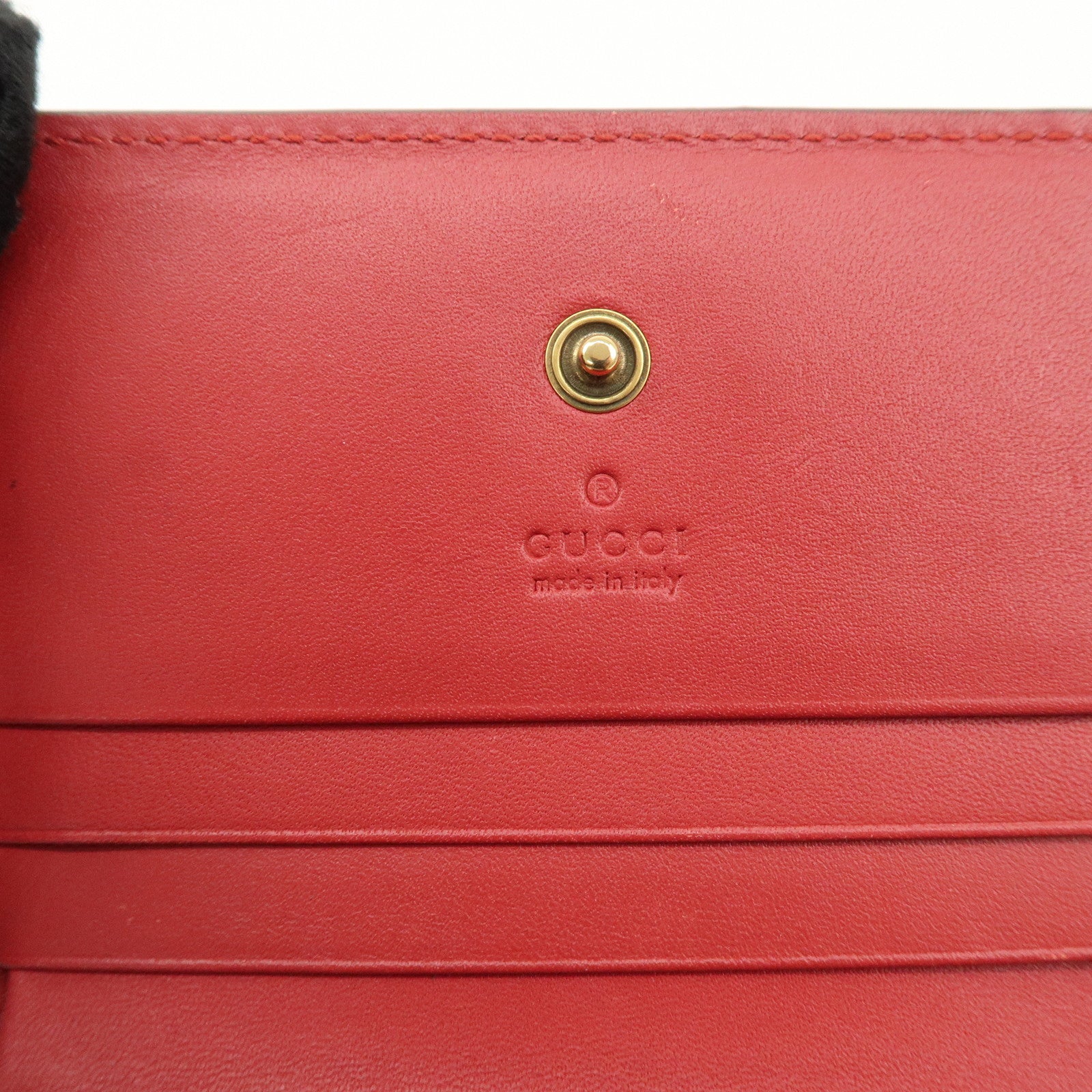 GUCCI Cherry Interlocking G GG Supreme Compact Wallet 476050