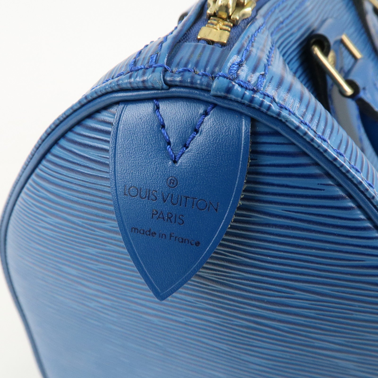 Louis Vuitton Epi Speedy 25 Hand Bag Boston Bag Blue M43015 Used