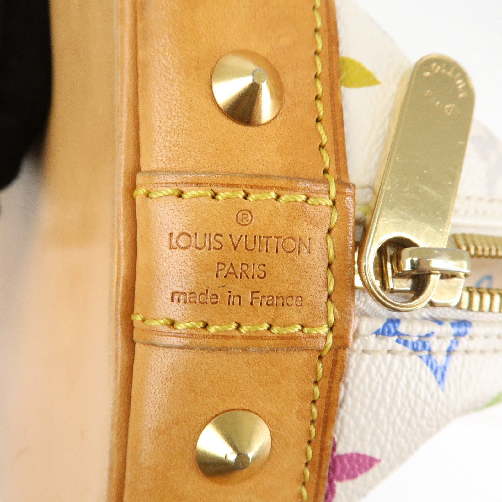 Louis Vuitton Monogram Multicolor Alma Hand Bag Blanc M92647 Used