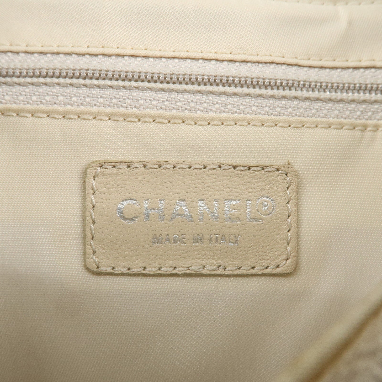 CHANEL New Travel Line Nylon Jacquard 2Way Back Pack Beige A15958