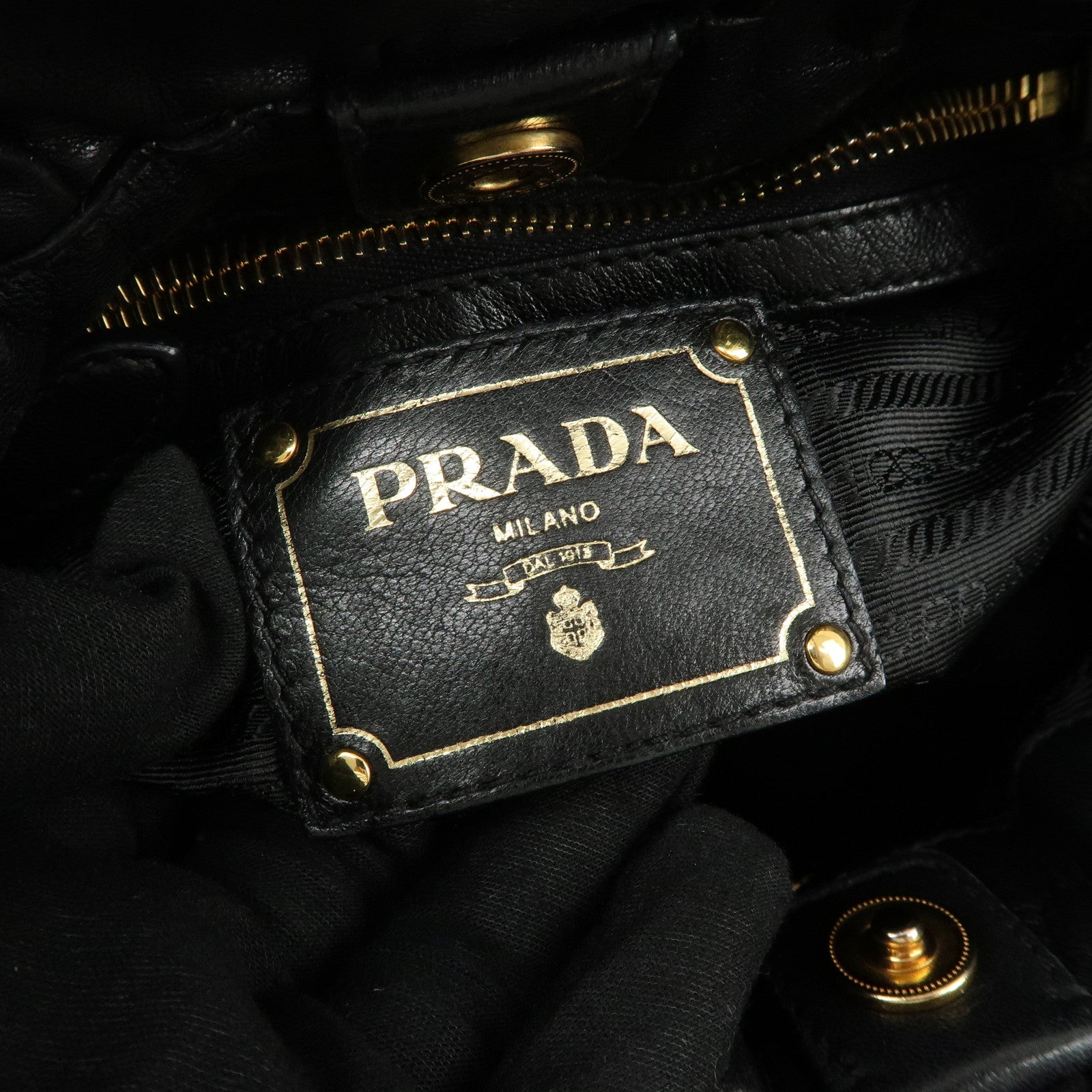 PRADA Leather Ribbon 2Way Bag Hand Bag Shoulder Bag BN1760